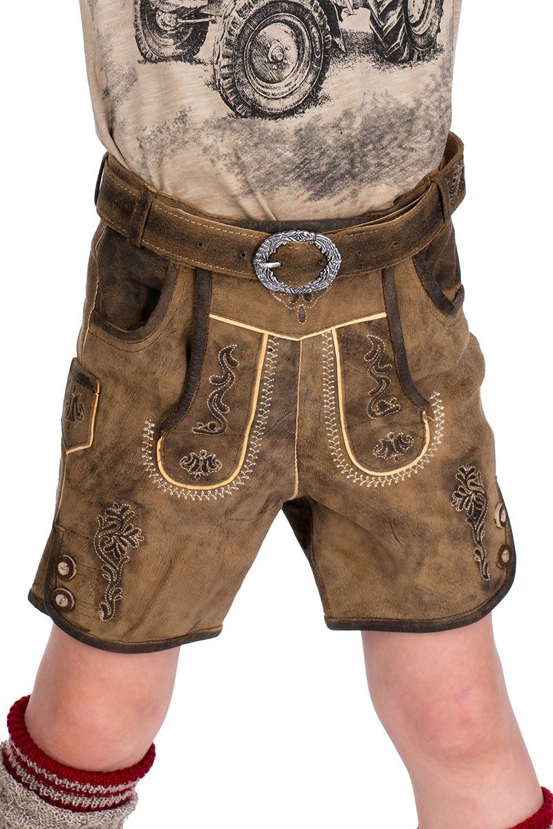 Isar-Trachten Lederhose Lederhose Kinder - MILO - eiche