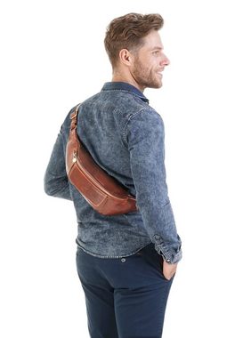 Piké Gürteltasche, echt Leder, Made in Italy