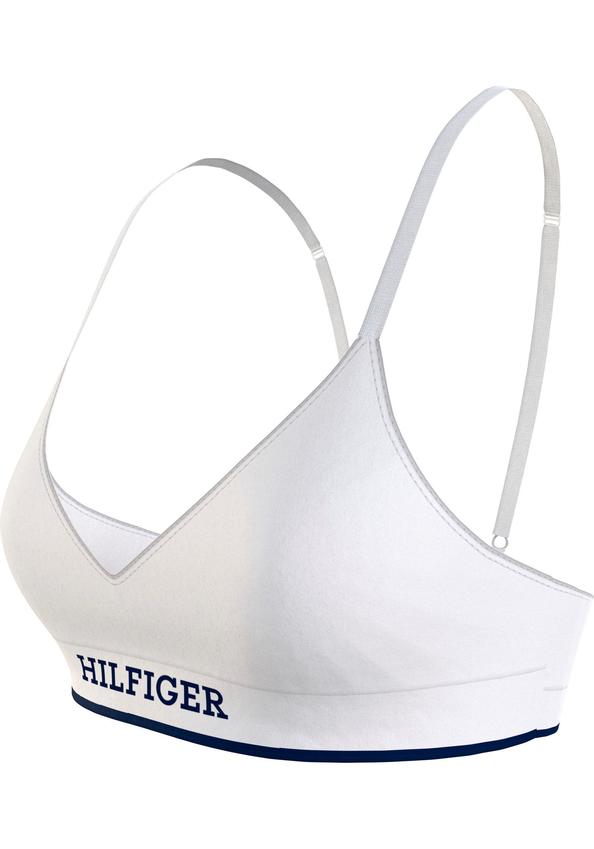 White Bund BH Underwear mit TRIANGLE LL Tommy elastischem Bügelloser Hilfiger