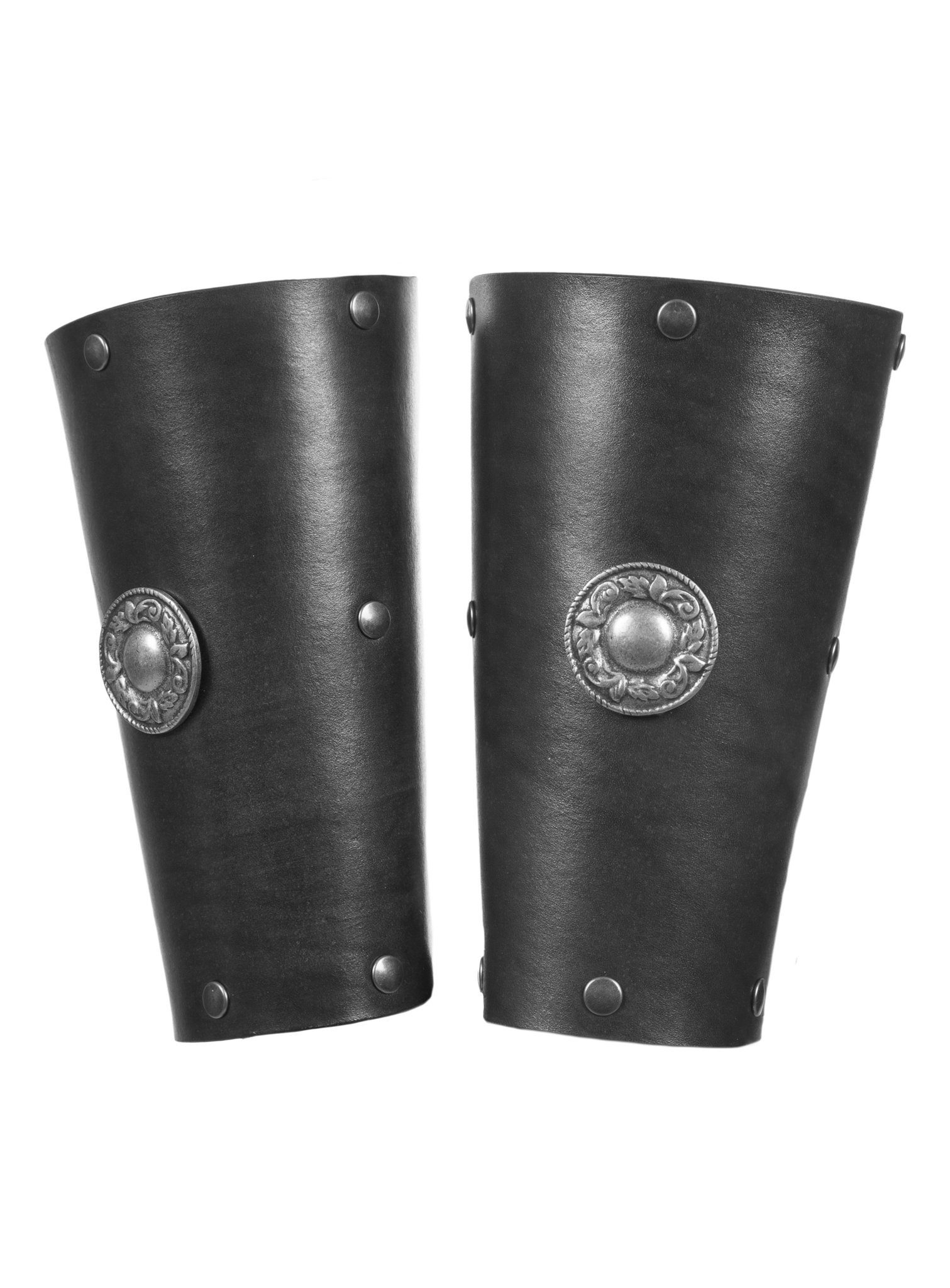 Andracor Kostüm Armschienen - Centurio, Elegante Andracor Armschienen nach antikem Vorbild aus 3-4mm dickem Le