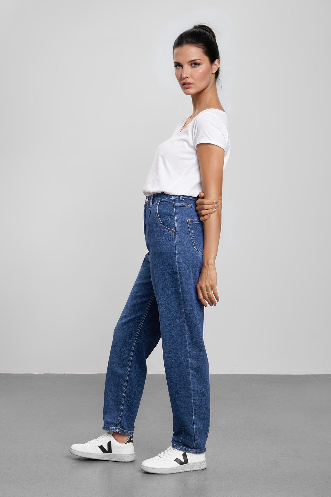 Feuervogl 5-Pocket-Jeans fv-Bel:la Balloon, High Waist