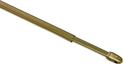 Scheibenstange Vitragestange, GARDINIA, Ø 11 mm, 1-läufig, ausziehbar, ohne Bohren, verschraubt, Serie Vitragestange flachoval Ø 11 mm, 2er-Set