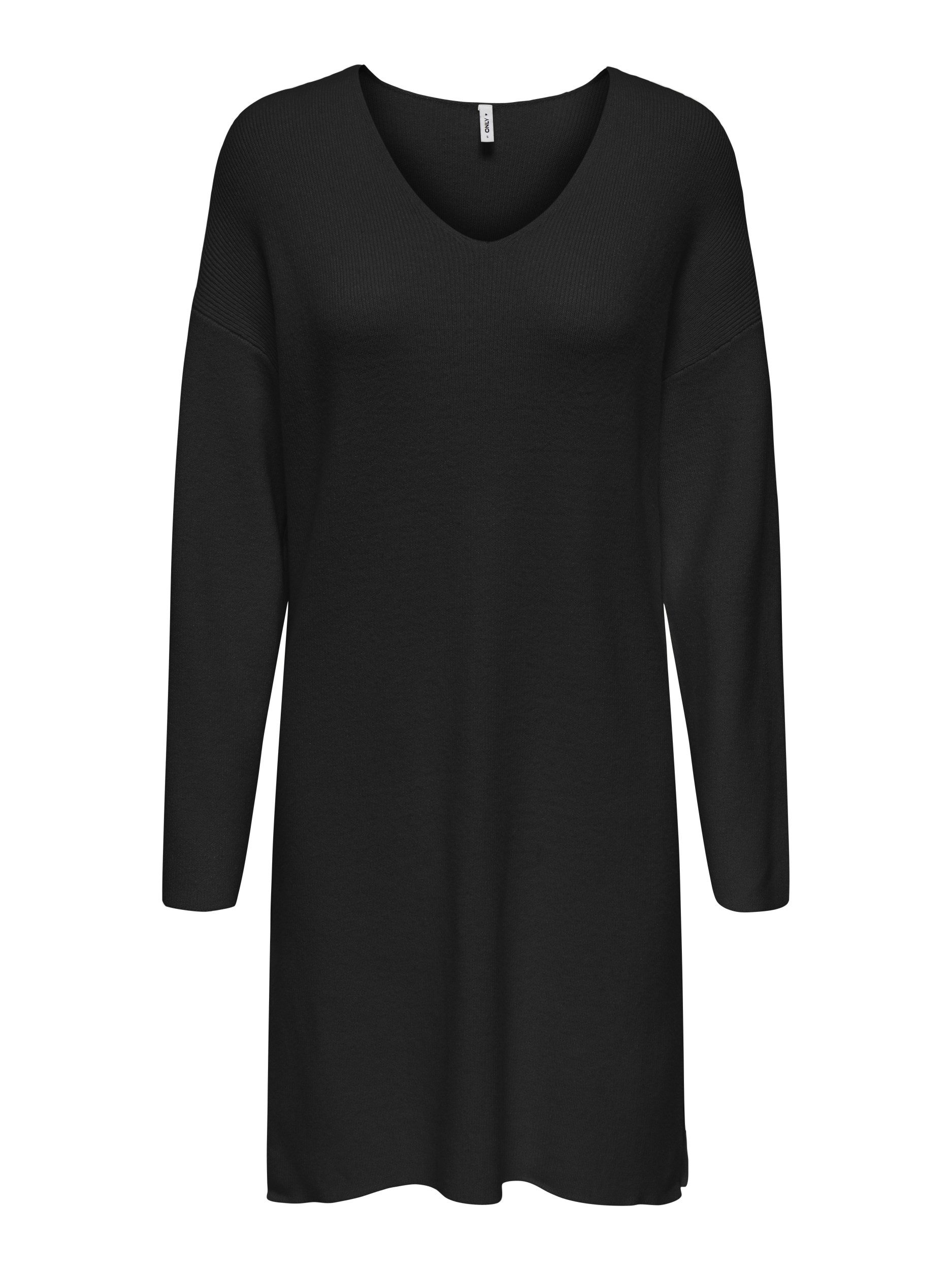 ONLY Cocktailkleid ONLKATIA LS RIB V-NECK DRESS CC KNT Black