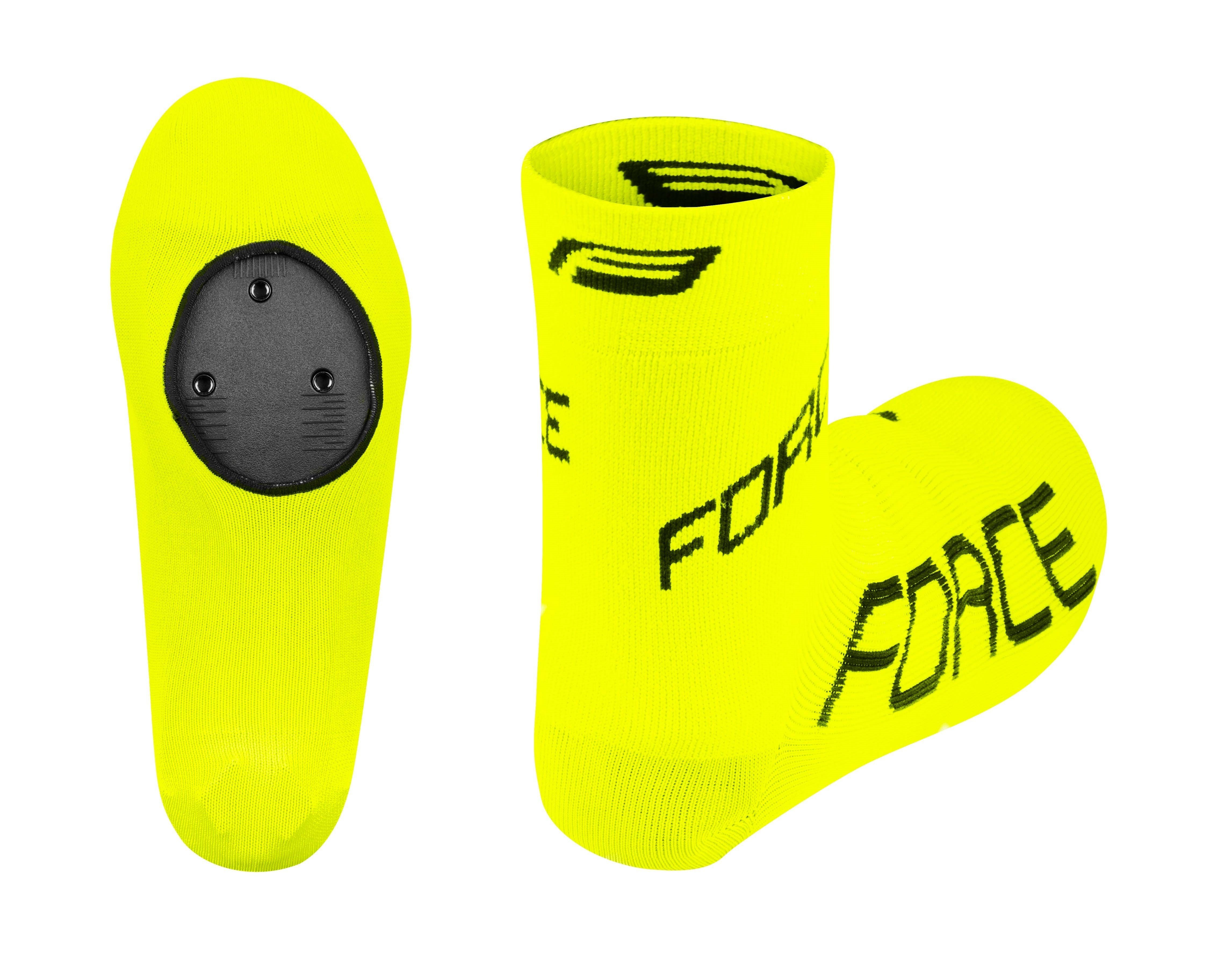 FORCE Fahrrad-Überschuh Schuhüberzieher FORCE gestrickt. fluo