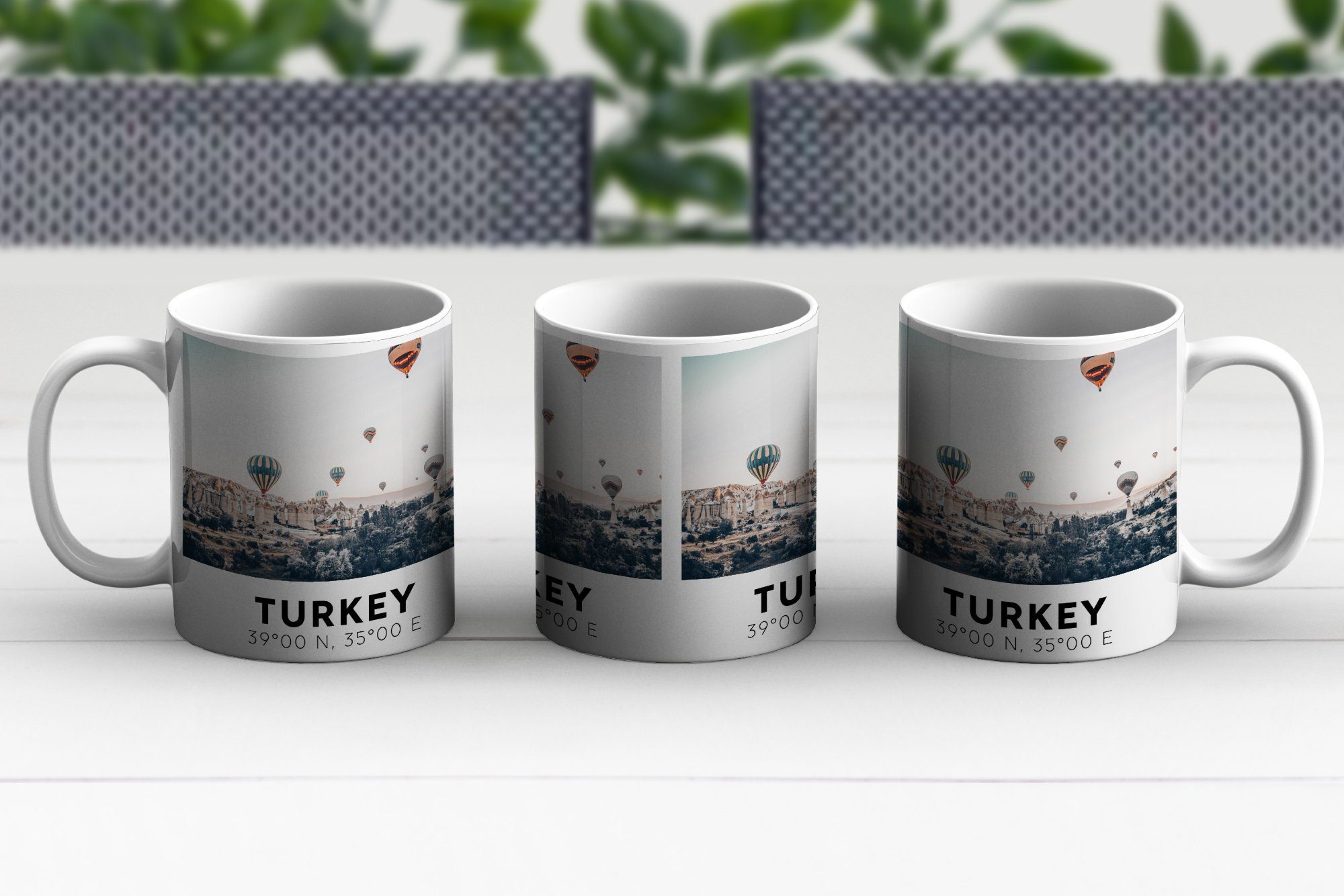 Heißluftballon, Kaffeetassen, Keramik, Teetasse, Tasse Kappadokien - - Becher, MuchoWow Geschenk Teetasse, Türkei