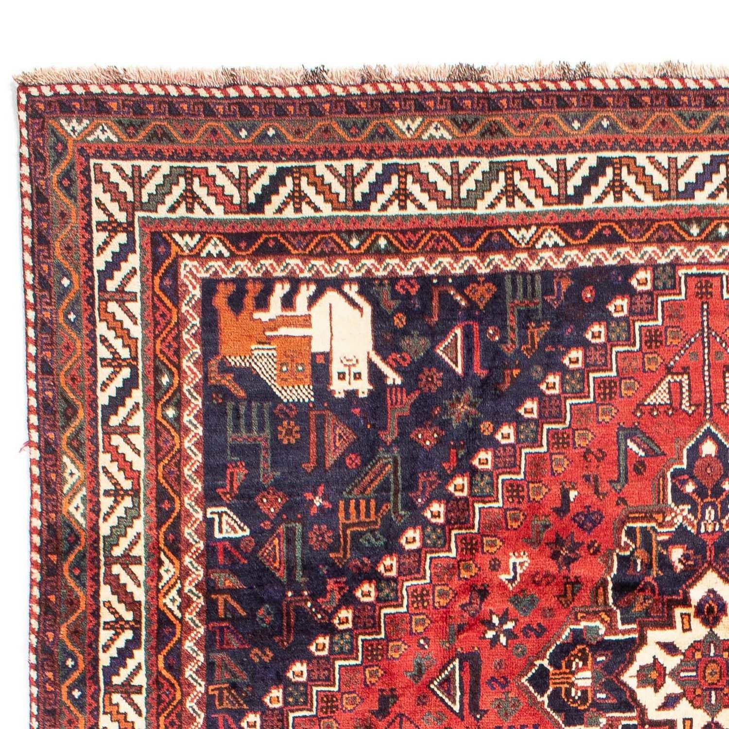 Wollteppich Ghashghai Medaillon Rosso 318 mm, rechteckig, Unikat morgenland, x Höhe: 10 cm, 230 mit Zertifikat