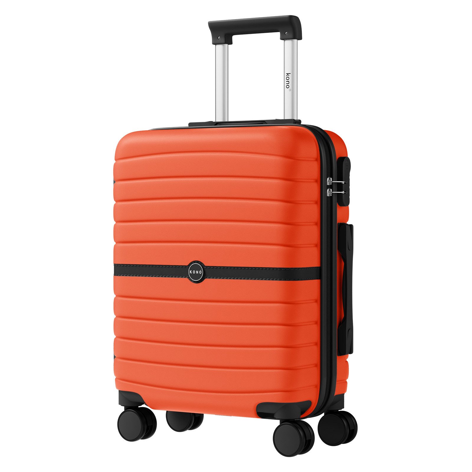 KONO Handgepäckkoffer Koffer Trolley ABS+PC Hartschalenkoffer
