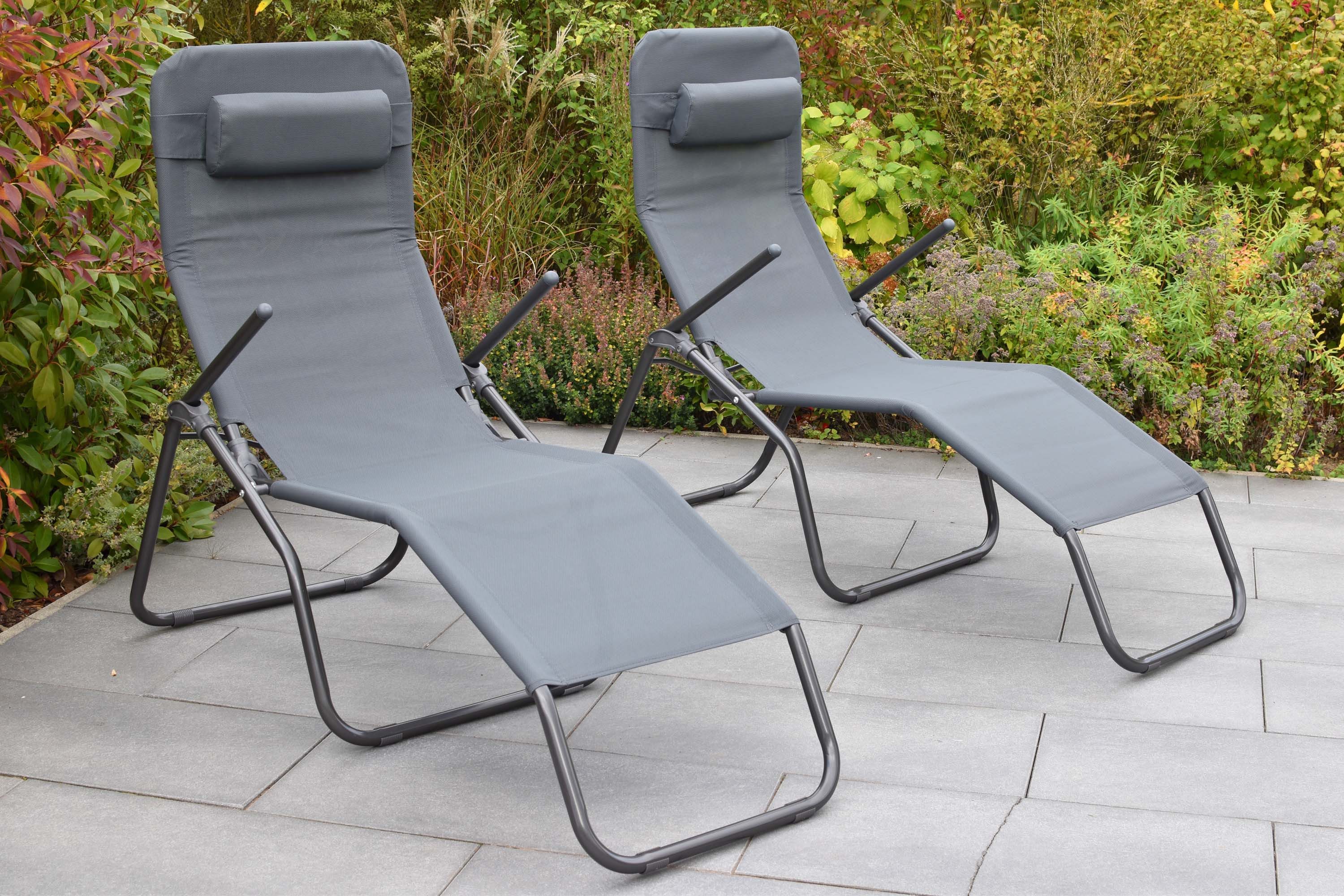 MERXX Wellnessliege XXL, Set, 2 St., großzügige Liegefläche, inkl. Kopfkissen