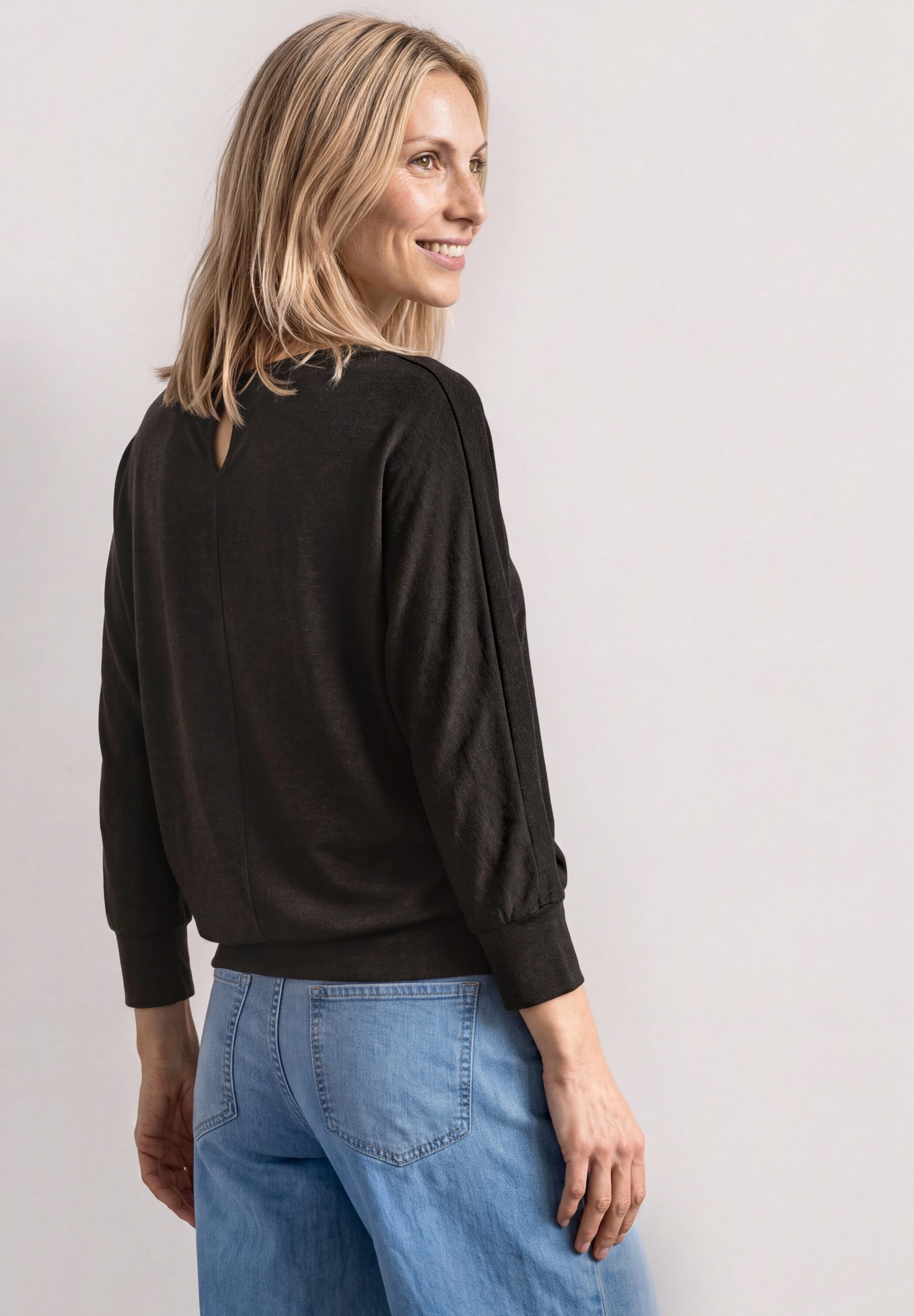 STREET ONE Langarmshirt mit Fledermausärmeln