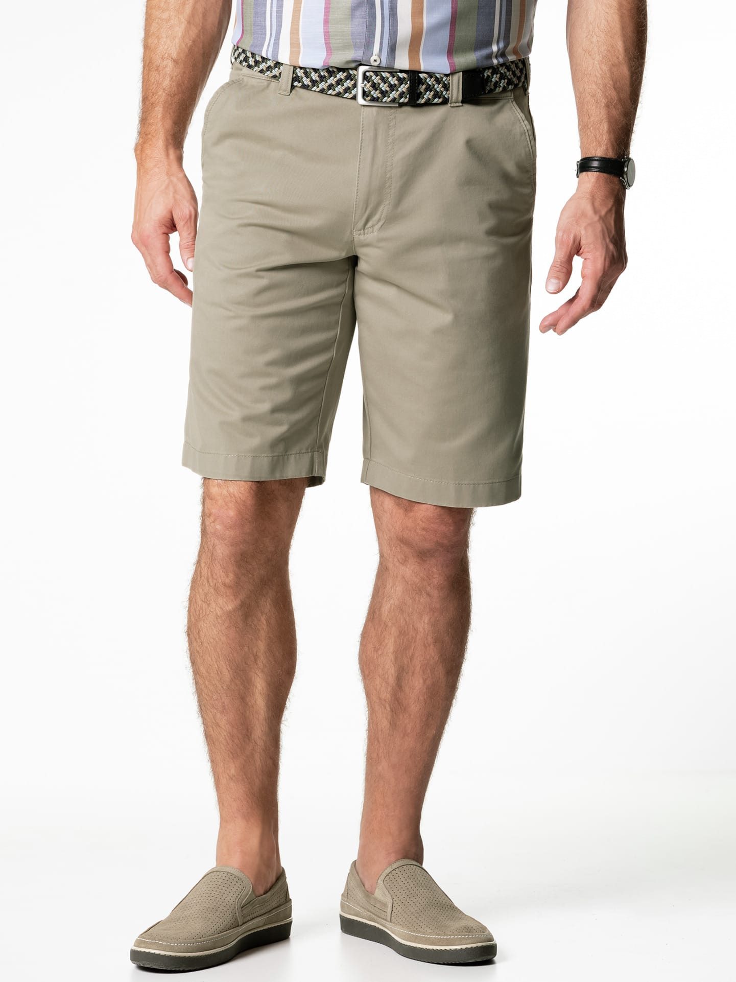 Walbusch Bermudas Extraglatt-Stretchbund-Bermudas Regular Fit