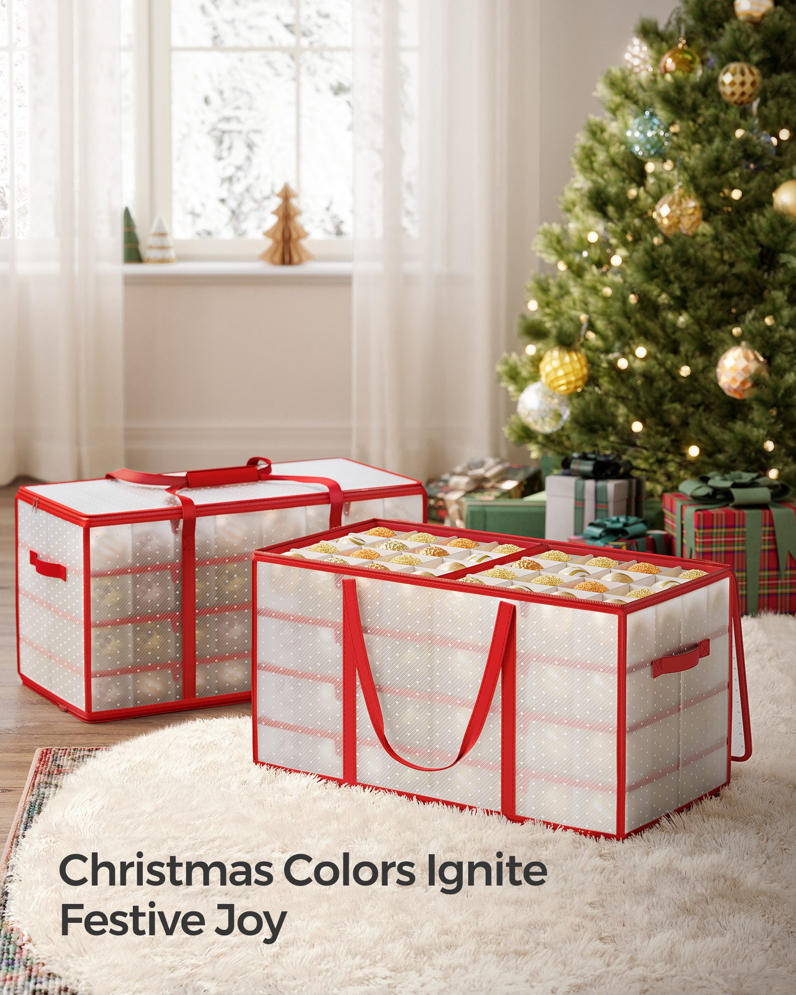 SONGMICS Aufbewahrungsbox, für Weihnachtskugeln, Weihnachtskugeln Aufbewahr günstig online kaufen