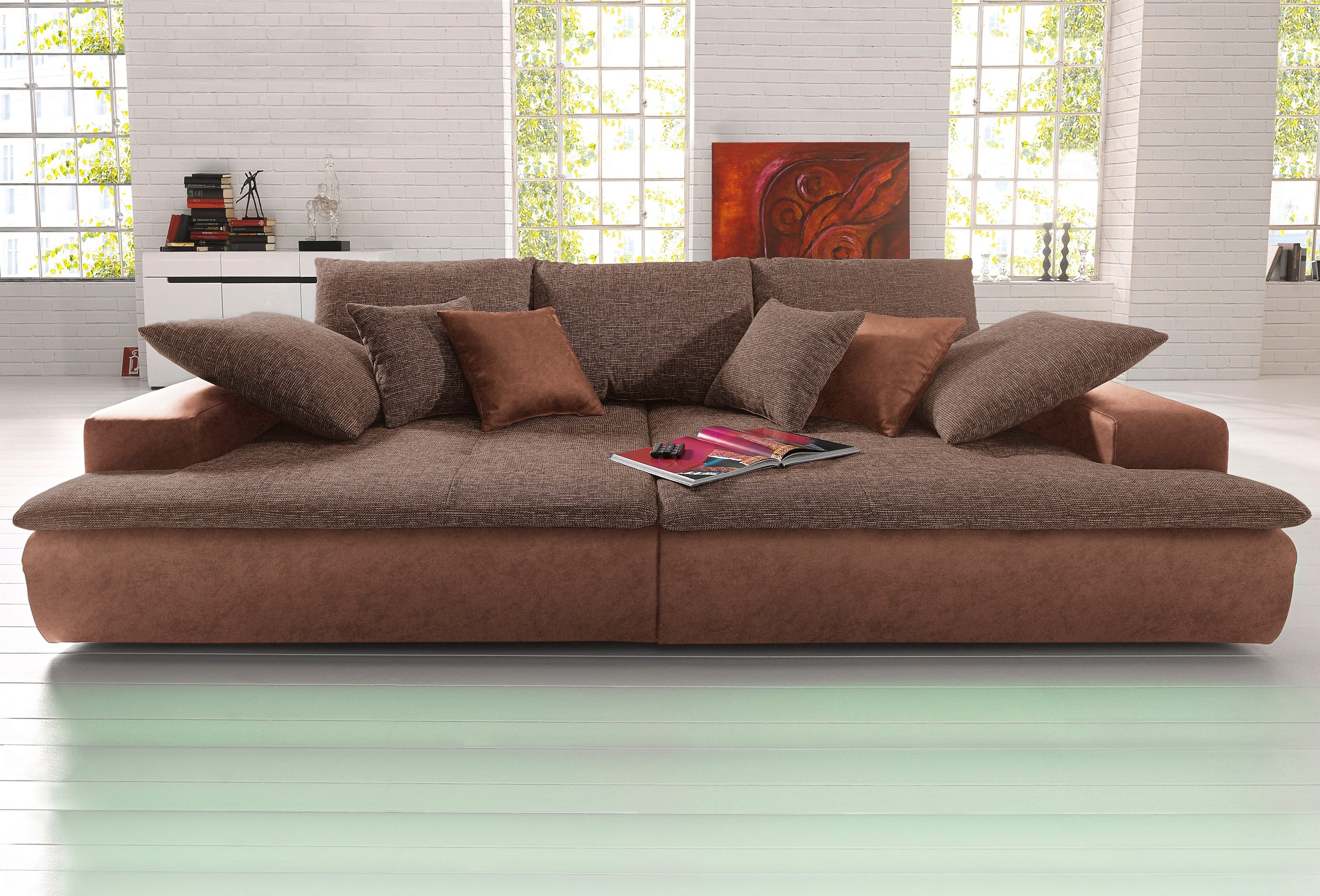 Mr. Couch Big-Sofa »Haiti«, wahlweise mit Kaltschaum (140kg Belastung/Sitz)  und RGB-Beleuchtung
