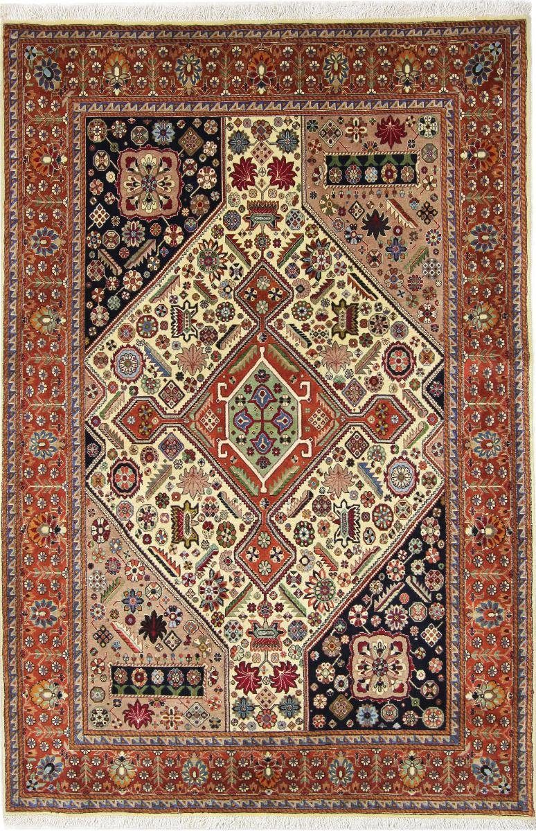 Handgeknüpfter Orientteppich rechteckig, Sherkat Orientteppich, Nain Ghashghai mm Trading, 143x217 Höhe: 12