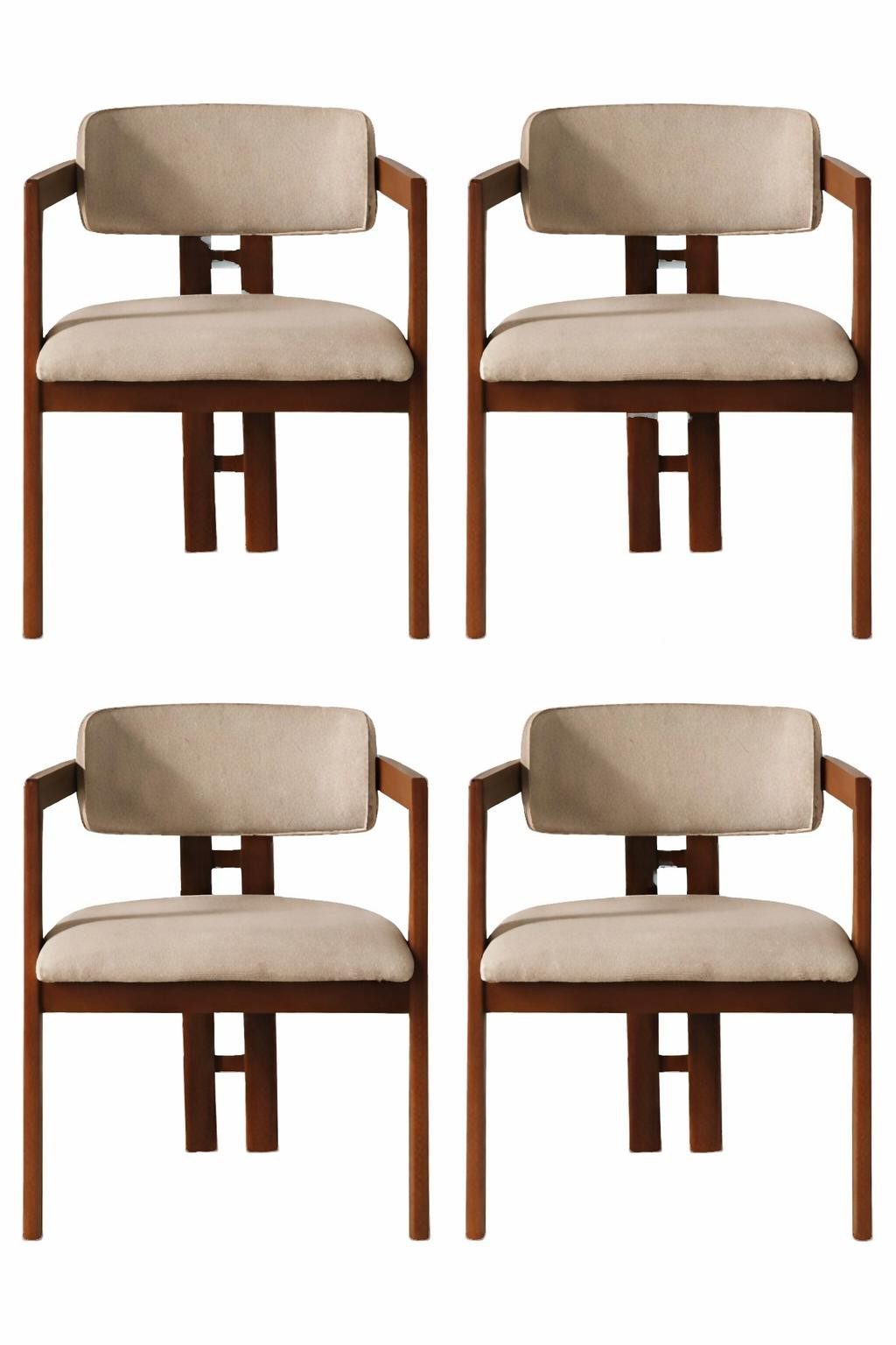 Xlmoebel Esszimmerstuhl Moderne Stühle im minimalistischen Design mit bequemem Sitz (4 St), Made in Europa