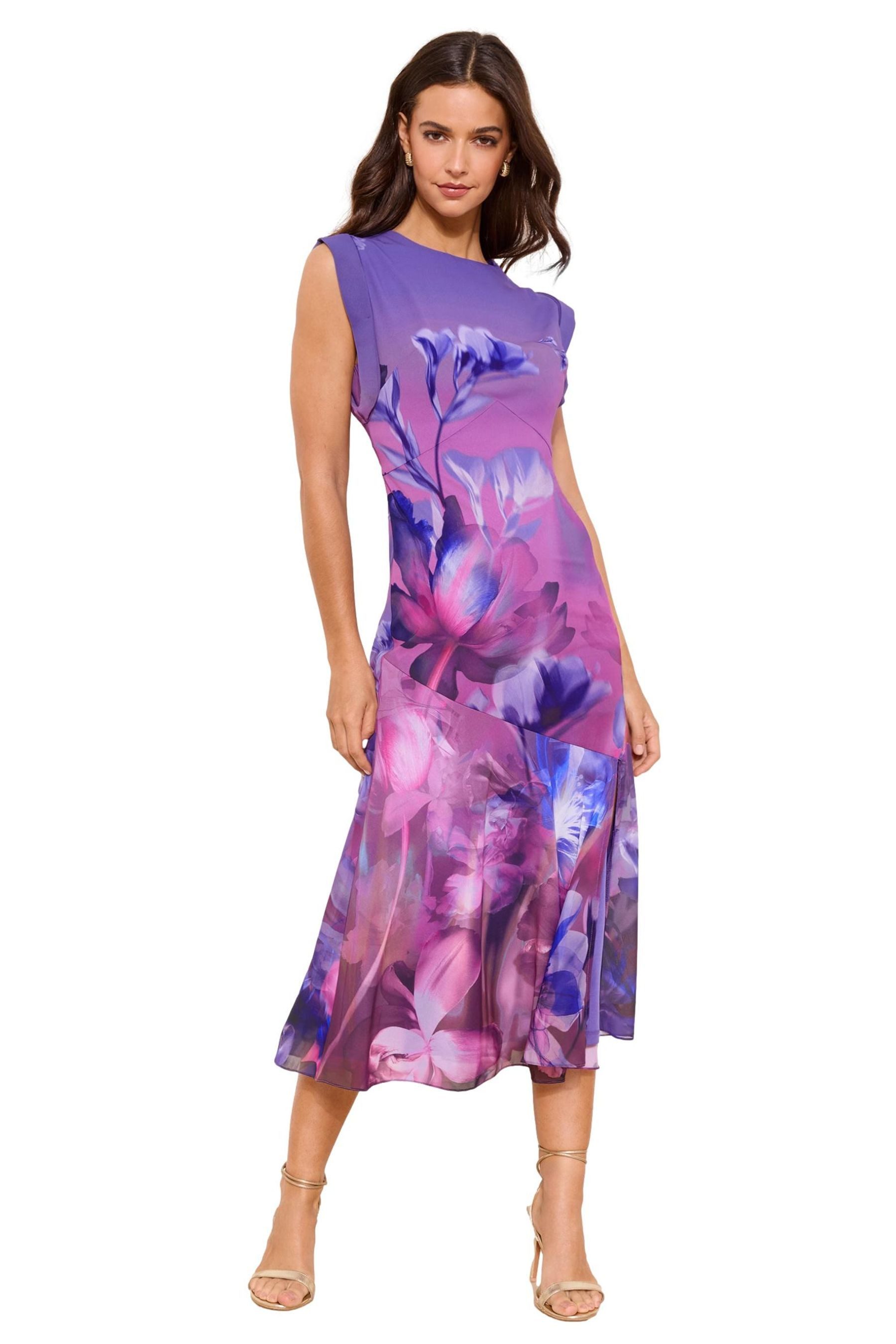 LIPSY Midikleid Lipsy Fit-and-Flare-Midikleid mit Print, Kurzgröße (1-tlg)