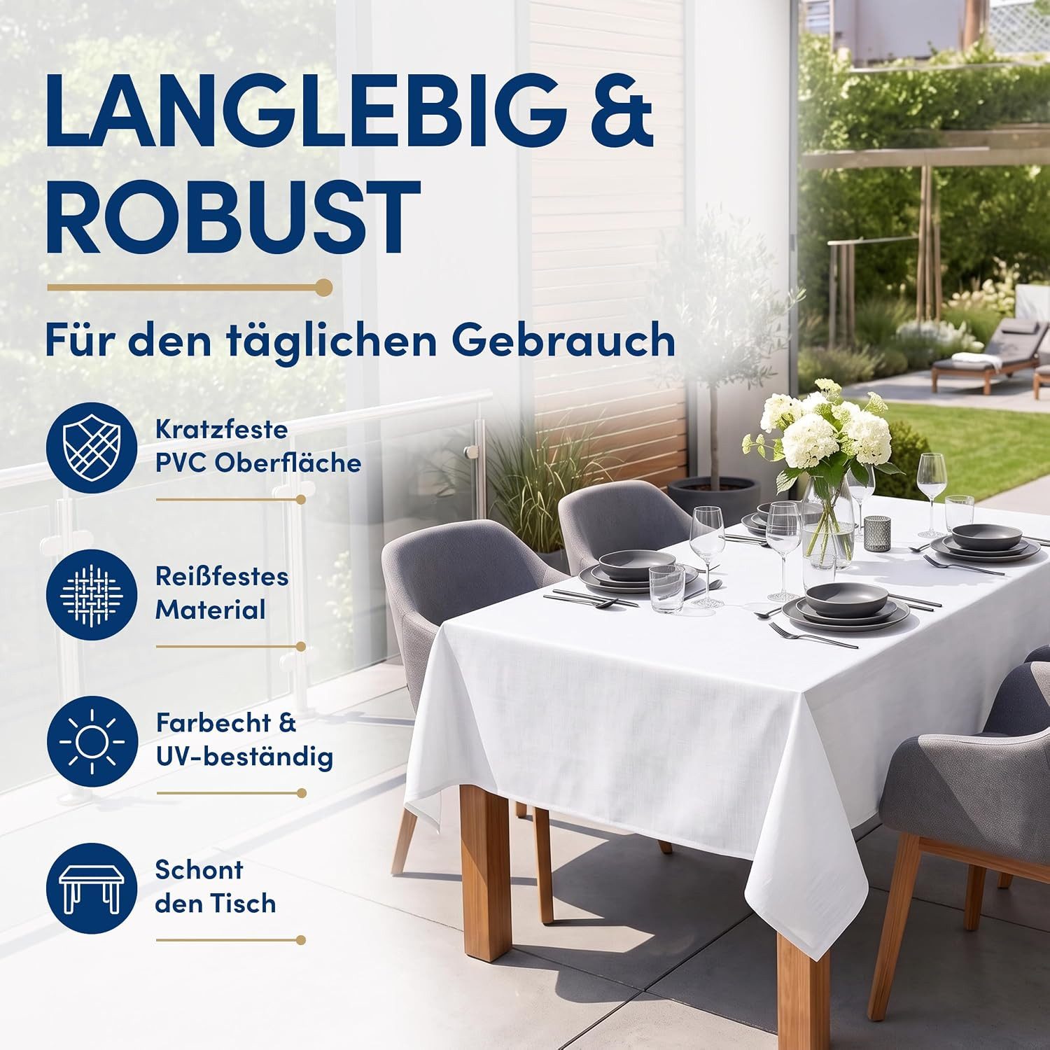 Stoffschmiede Tischdecke, Wachstuch, Versch. Farben & Größen, Abwischbar