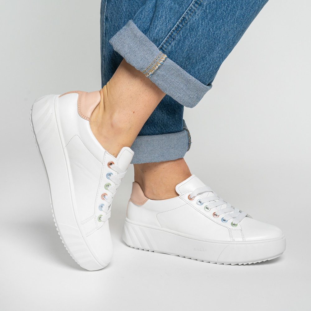 Ara MONACO Plateausneaker Freizeitschuh, Halbschuh, Schnürer mit Kontrastbesatz, H-Weite