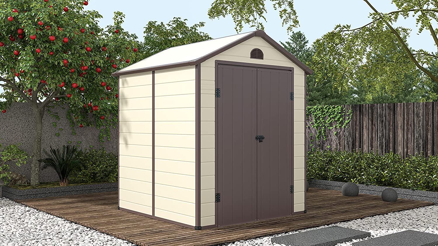 COSTWAY Gerätehaus, BxT 191,00x192,50 cm, Geräteschuppen, mit