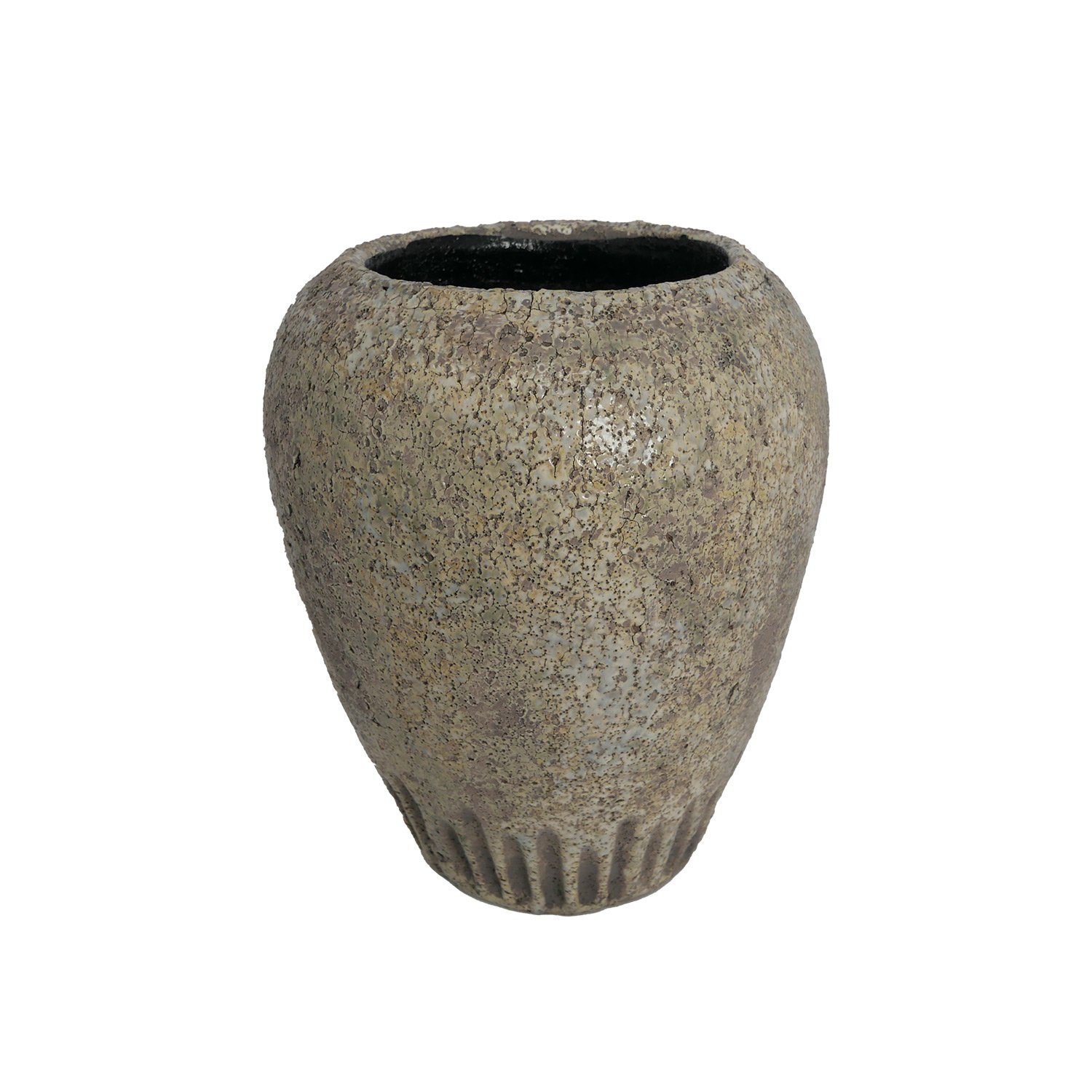 Thumbnail - B&S Pflanzkübel Blumenkübel Vase im Antik Shabby Steinoptik Rund H x Ø: 20 x 16 cm