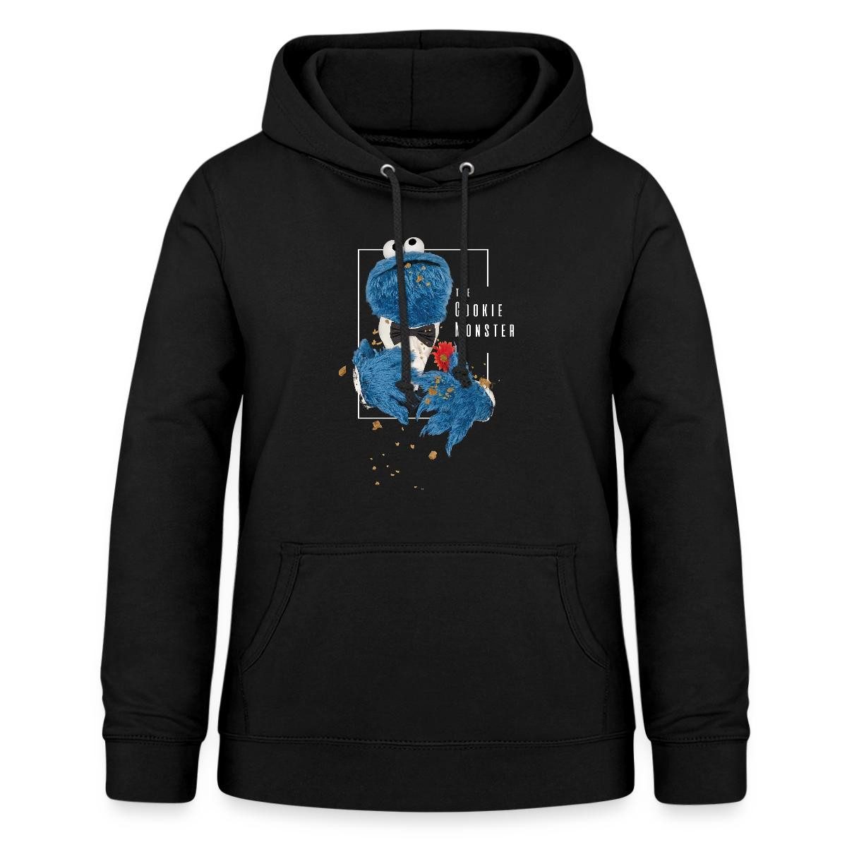 Spreadshirt Hoodie Sesamstraße The Cookie Monster Damen Hoodie (1-tlg)