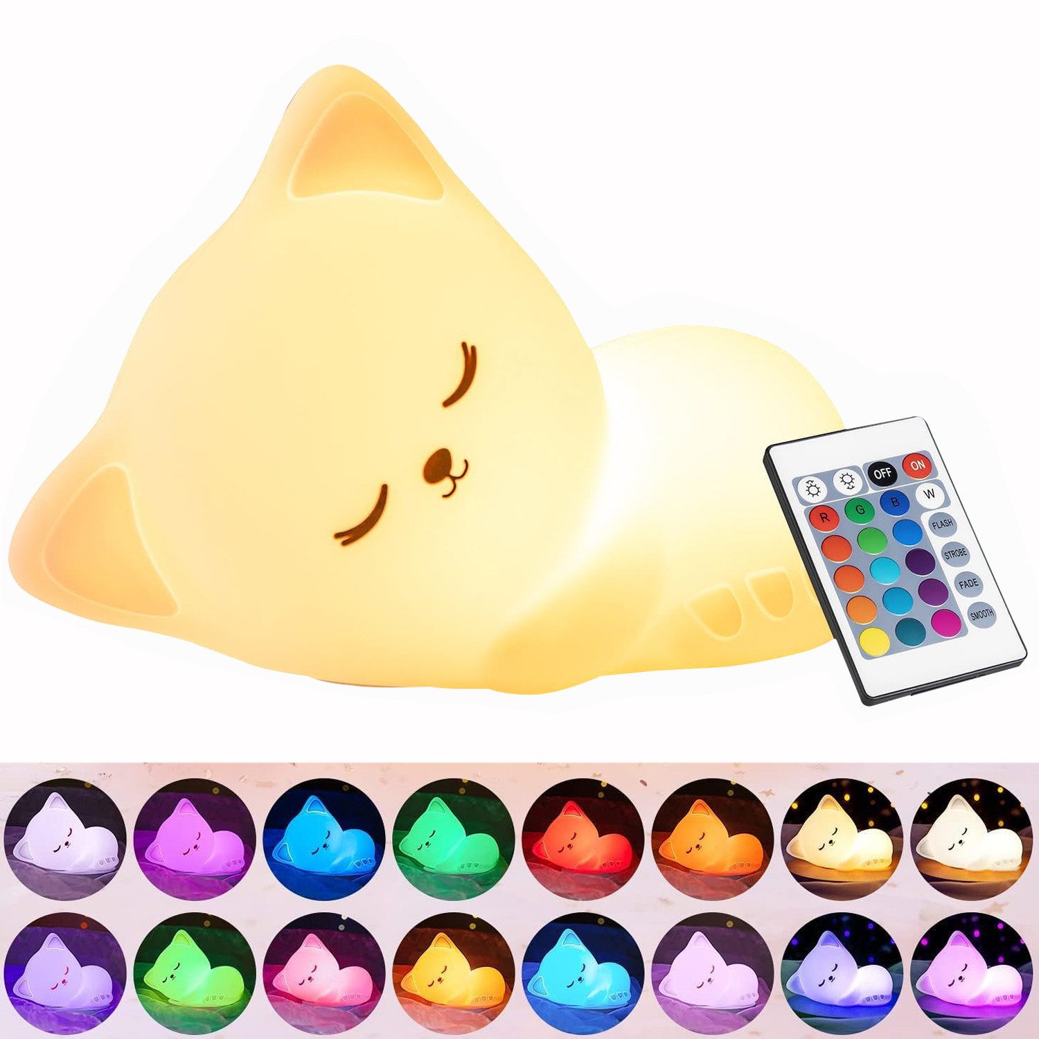 Xruiy LED Nachtlicht Tier Nachtlicht, Nachtlicht süße Tiere Silikon, 16 Far günstig online kaufen