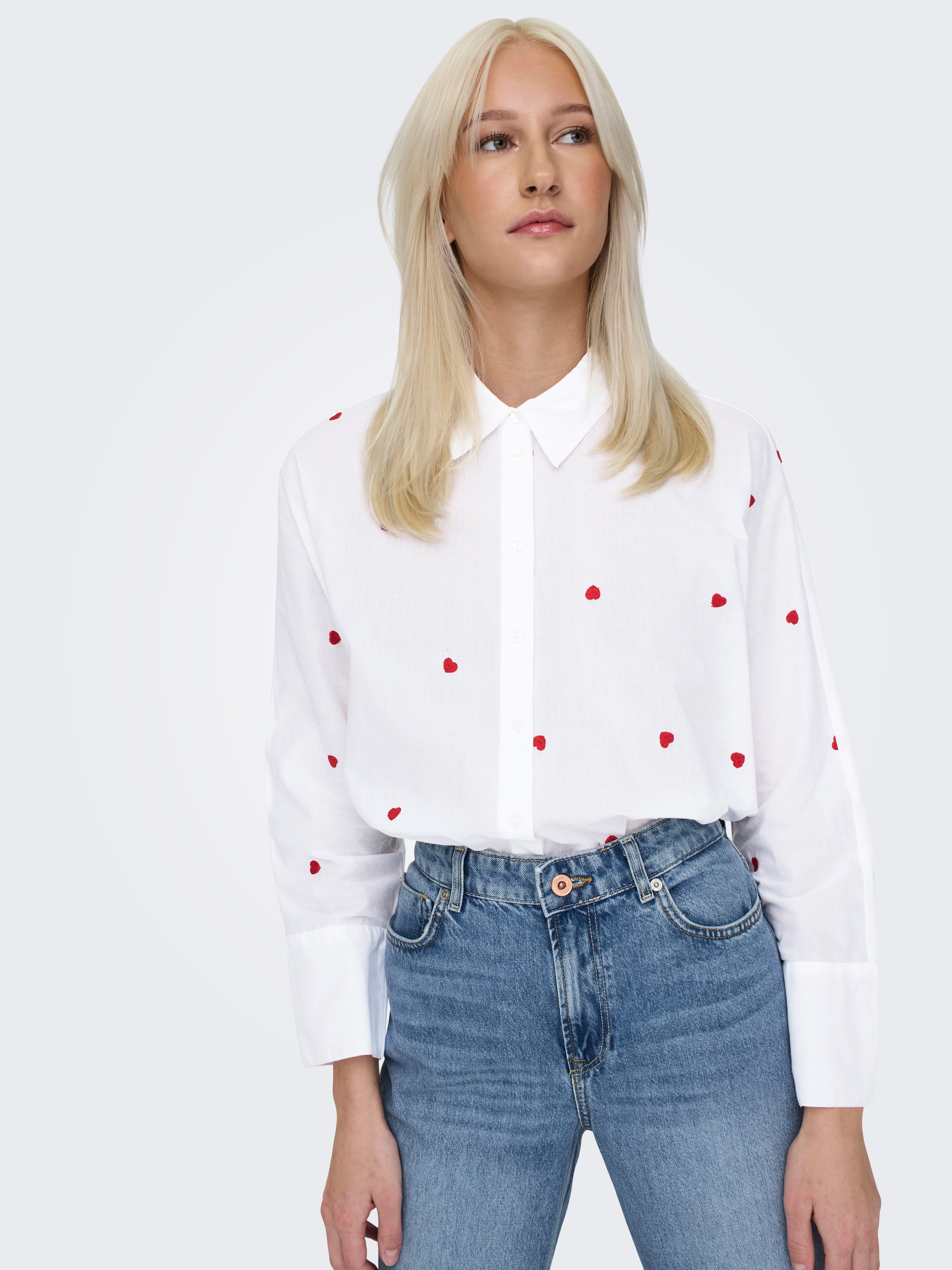 Hemdbluse ONLNEW LINA GRACE LS EMB SHIRT NOOS WVN