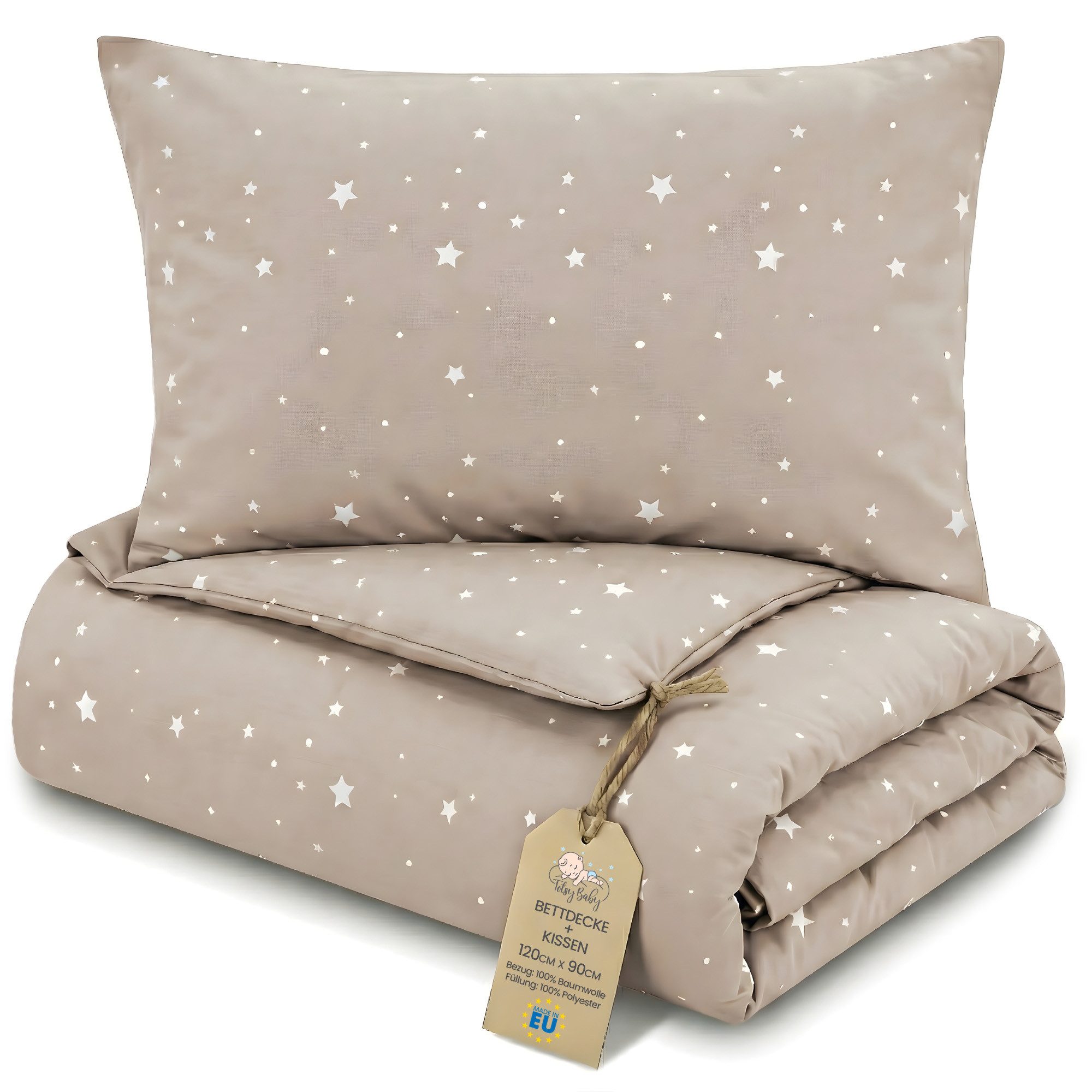 Totsy Baby Babybettwäsche Kinder Bettdecke ohne Bezug – Baby Decke und Kissen Set aus Baumwolle