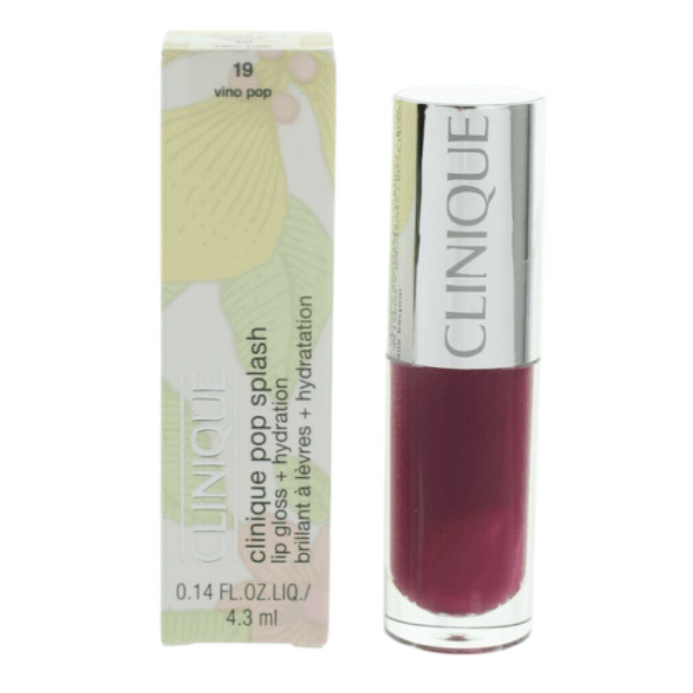 CLINIQUE Lipgloss Pop Splash Hydratisierender Lipgloss 19 Vino Pop 4,3 ml