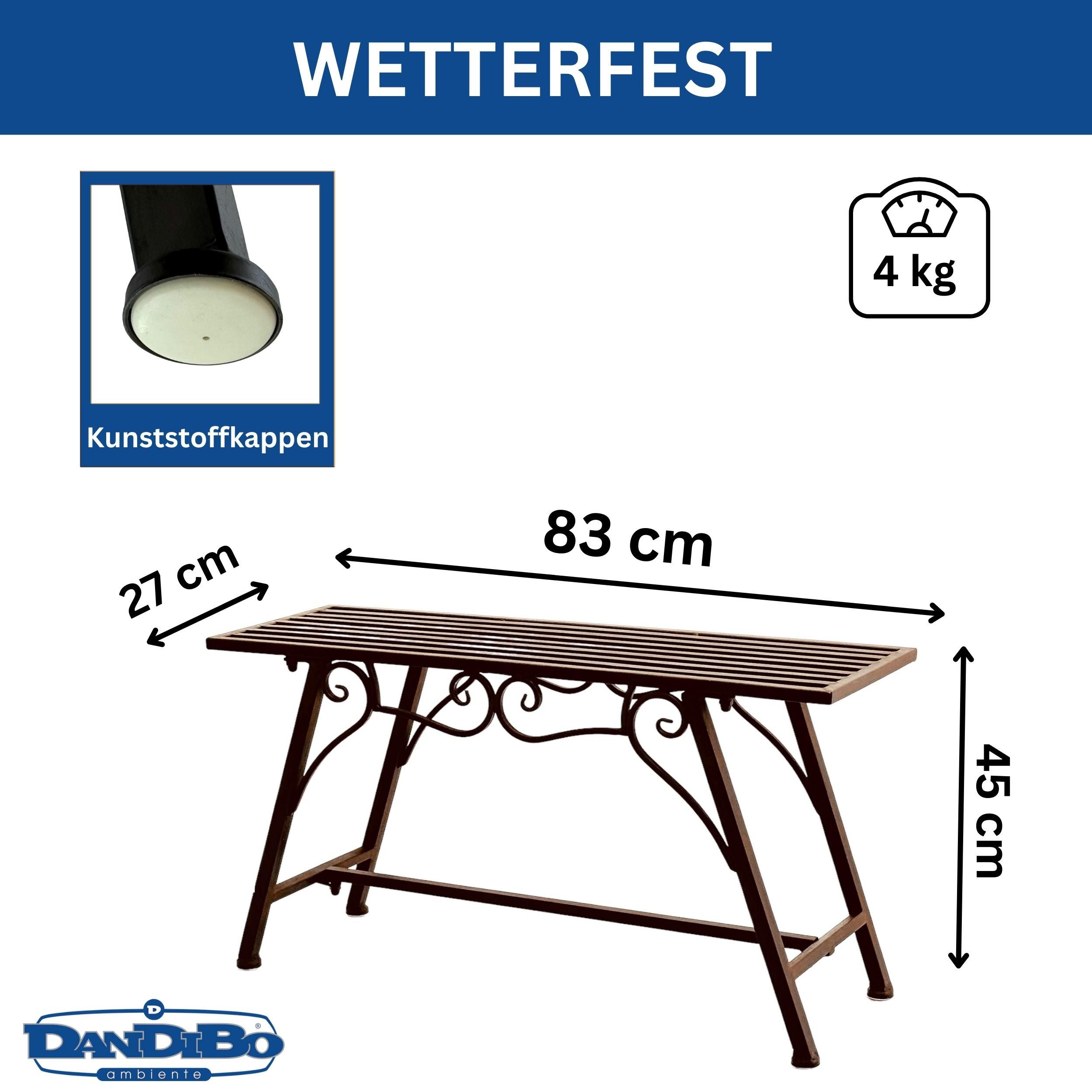 DanDiBo Gartenbank Wetterfest Metall 83 cm günstig online kaufen