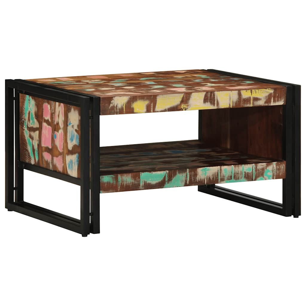 vidaXL Couchtisch Couchtisch Mehrfarbig 70x50x38 cm Altholz Massivholz (1-St)