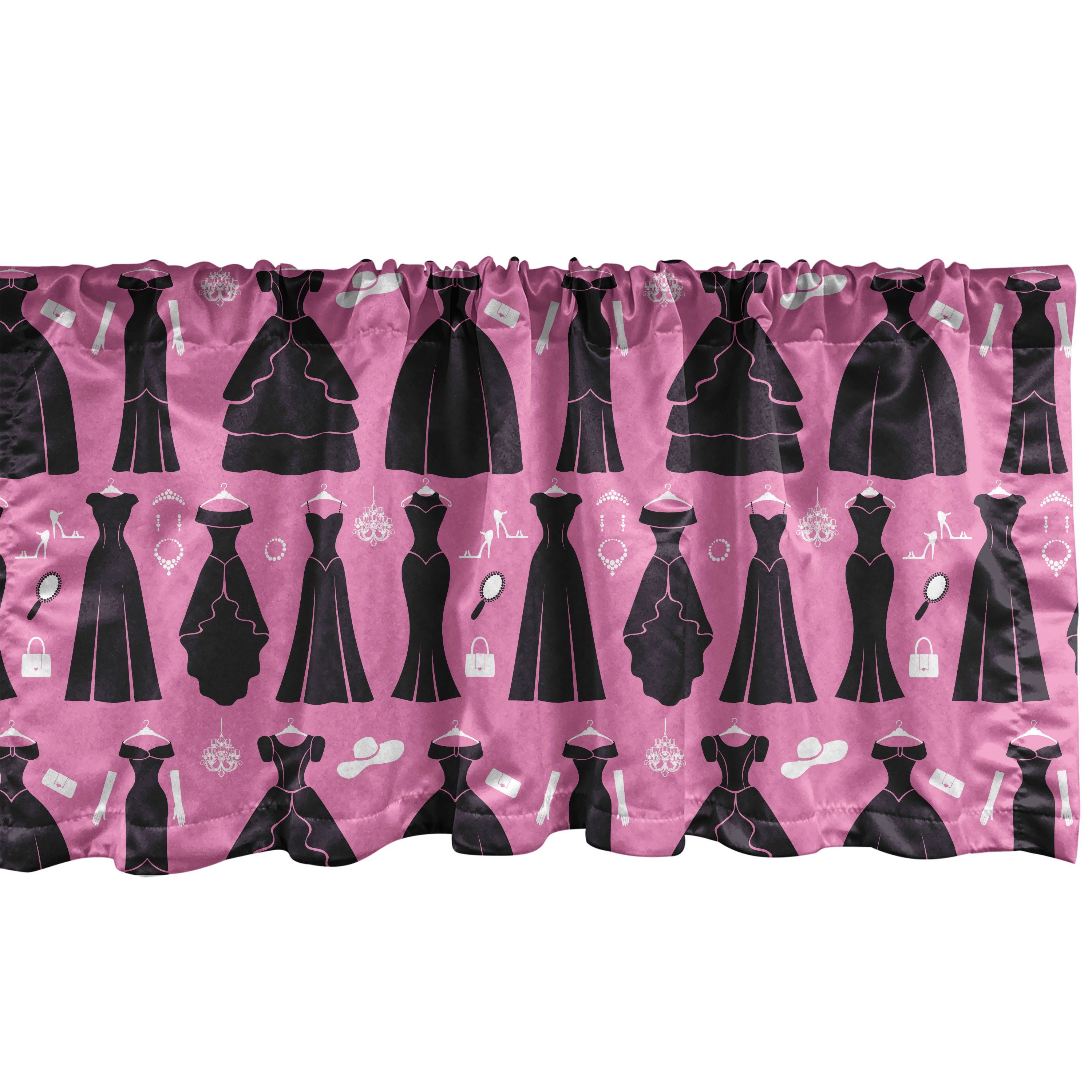 Scheibengardine Vorhang Volant für Mode Cocktailkleider Schlafzimmer mit Microfaser, Ballkleider Abakuhaus, Dekor Stangentasche, Küche