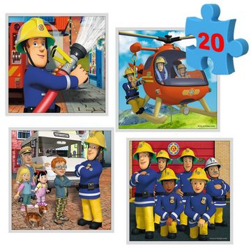 Feuerwehrmann Sam Puzzle 10 in 1 Mega Puzzle Box Feuerwehrmann Sam 20, 35 und 48 Teile, 48 Puzzleteile