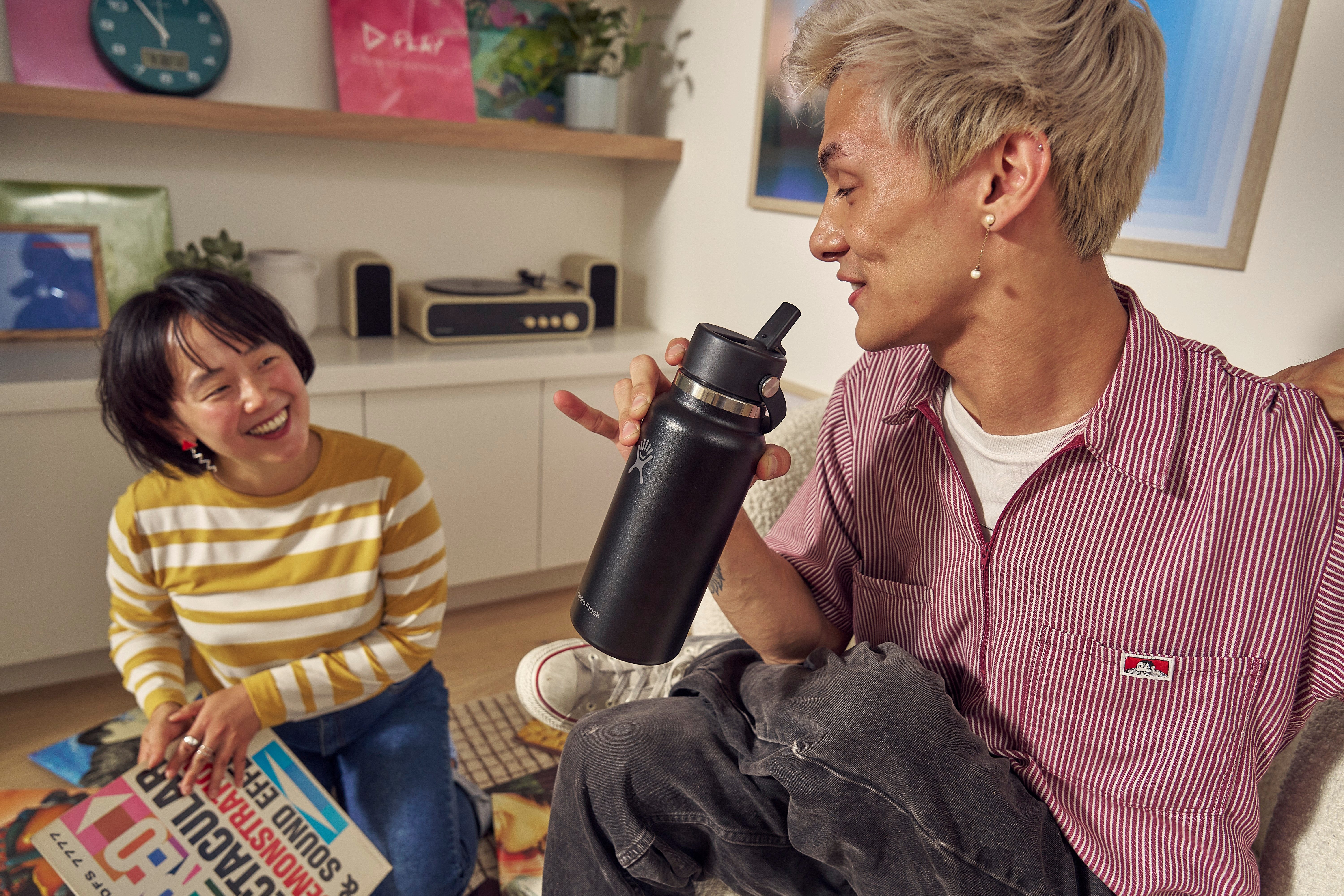 Hydro Flask Trinkflasche 32 OZ Wide Flex Straw Cap, 946 ml, geeignet für alle Wide Mouth Kappen und Deckel