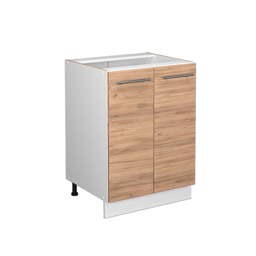 Vicco Unterschrank Fame-Line, Goldkraft Eiche/Weiß, 60 cm ohne Arbeitsplatte (1-St)