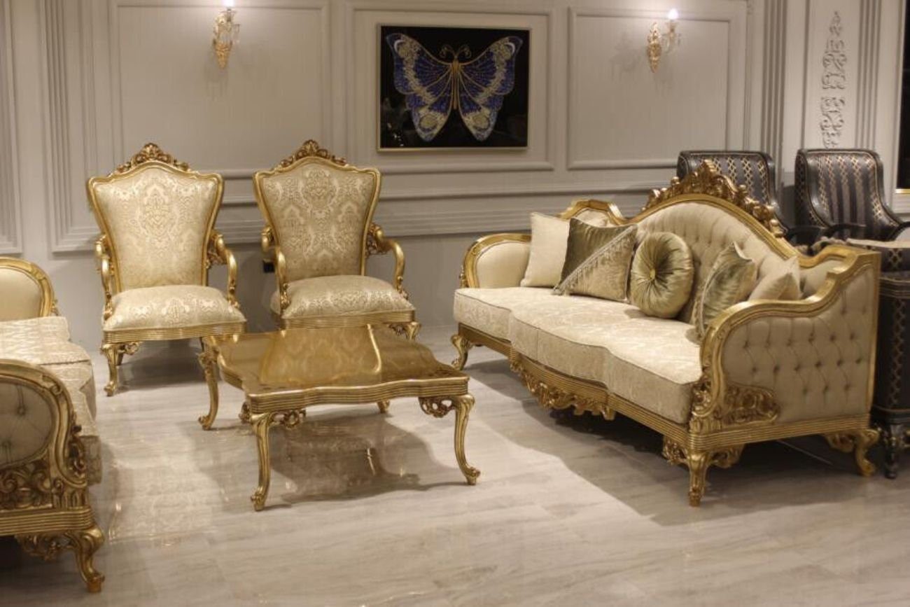 Klassische Europe Made Sitzer Designer (3-St., in Sitzer + 3+3+1 3 JVmoebel Polster Set, Sofa Sofagarnitur Sessel), Couch 2x Wohnzimmer-Set