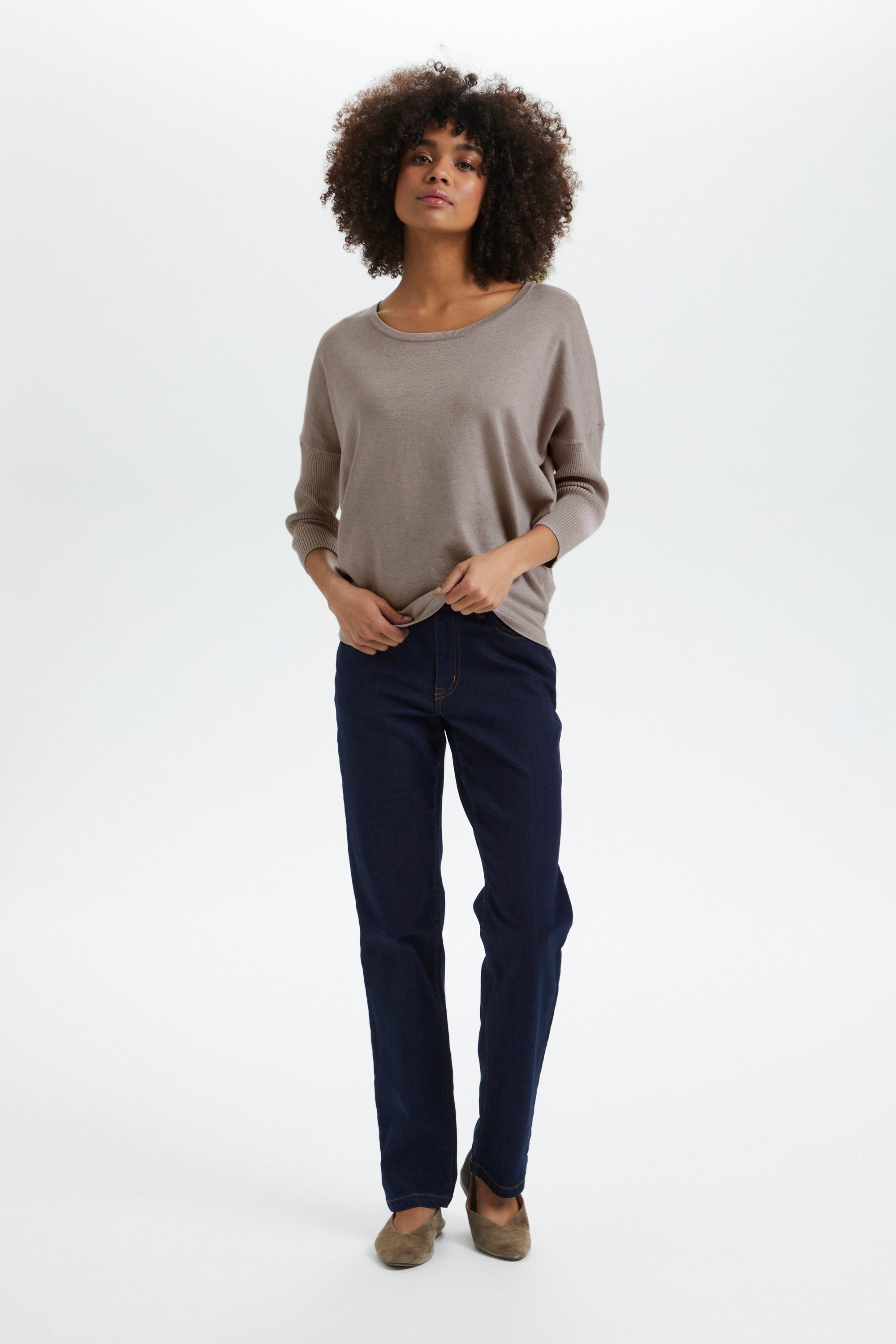 Saint Tropez Strickpullover A2561, MilaSZ R-Neck günstig online kaufen