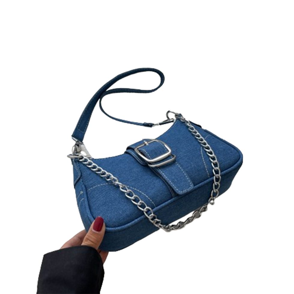 Umhängetasche Damen Handy Henkeltasche mit Kettenhenkel Schultertasche