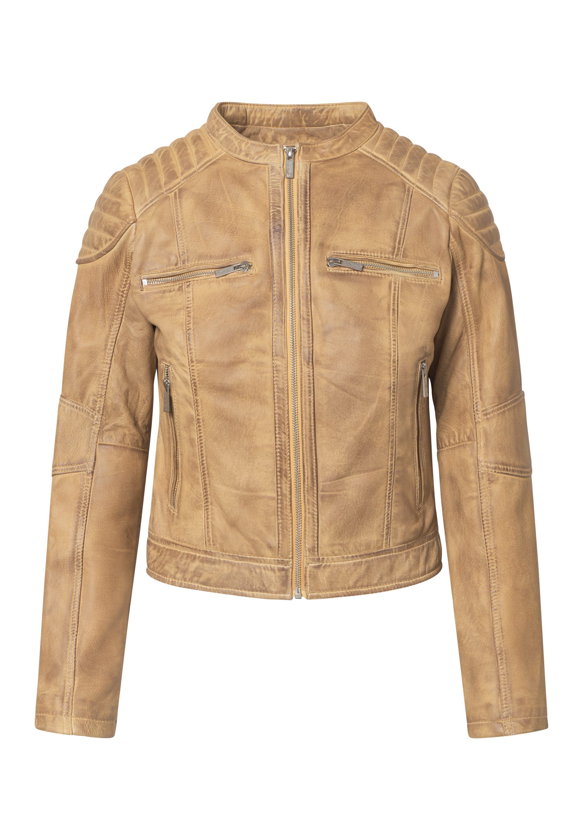 Bolongaro Trevor Lederjacke MARIA RACER Weiches Leder, gewalktes Finish, Pa günstig online kaufen