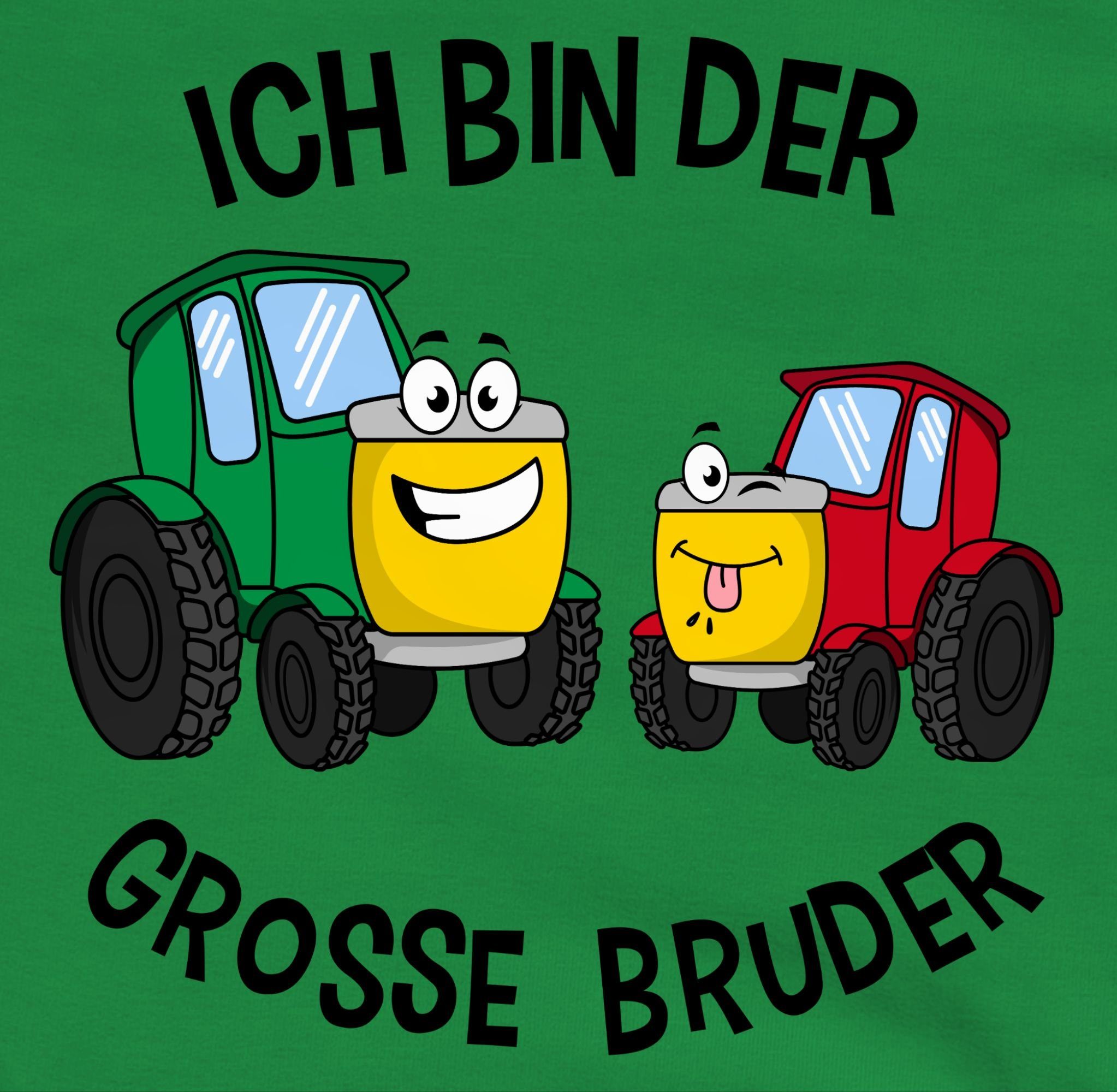 Großer der Bruder Traktor Sweatshirt Ich grosse bin Shirtracer Grün 3 Bruder