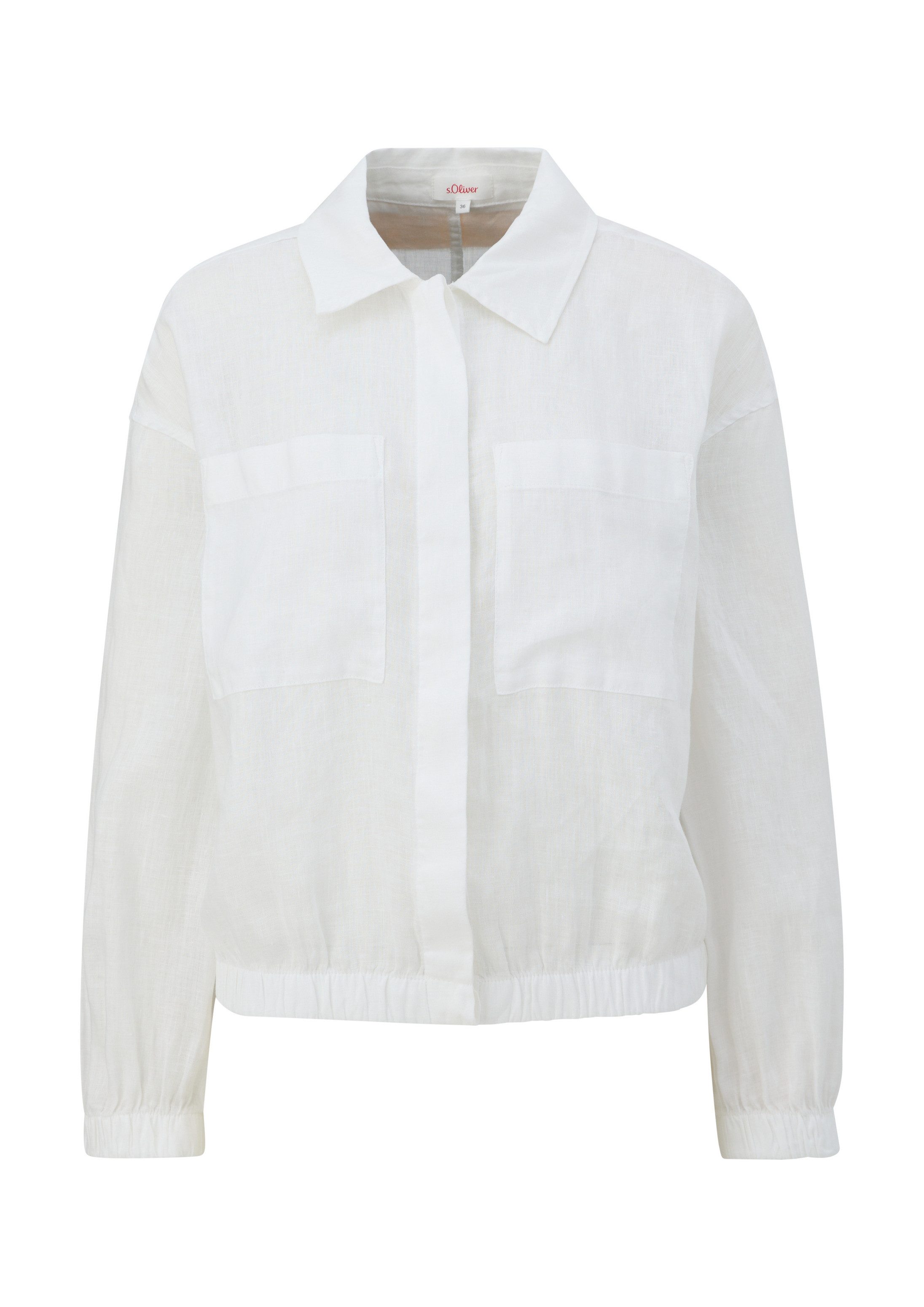 s.Oliver Langarmbluse Bluse Blusenjacke aus Leinen