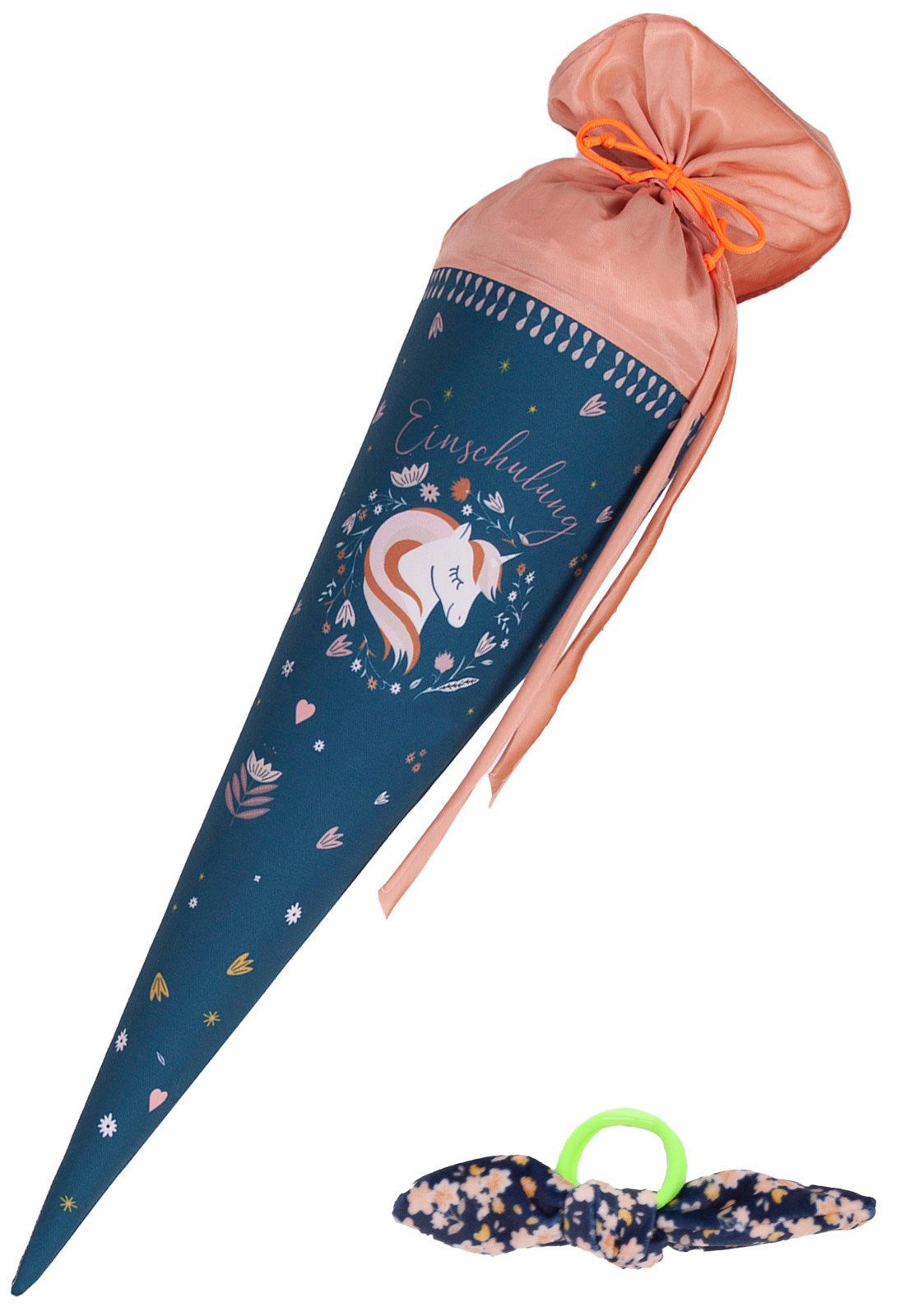 coopz Schulrucksack Schultüte klein Einhorn Nr. 1 - 50cm mit Haarschleife