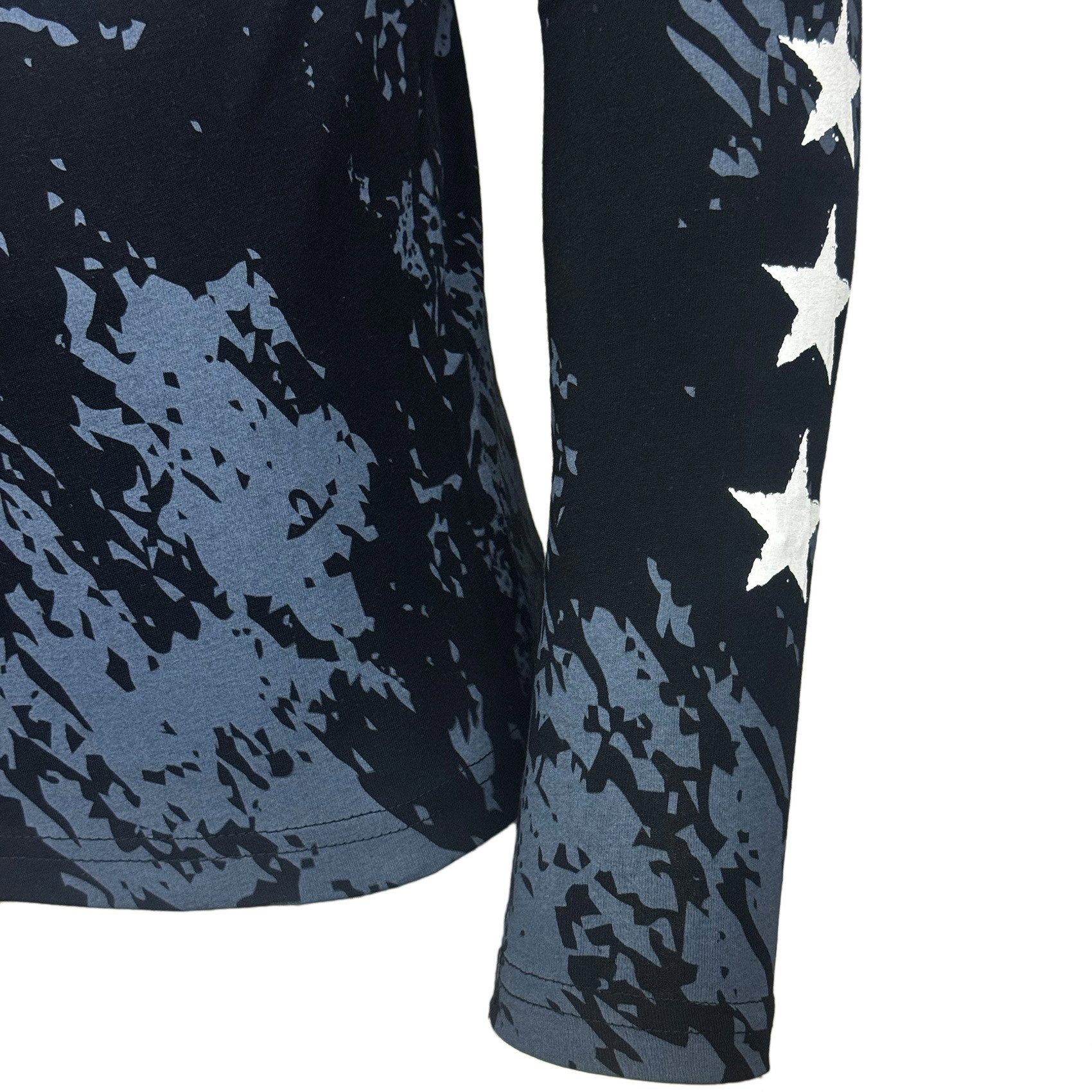 Baxboy Longshirt Langarmshirt mit trendigem All-Over Logo-Print mit Knopfleiste B-702 – Bild 5 von 5