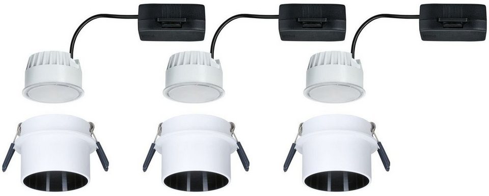 Paulmann LED Einbauleuchte Gil, mehrere Helligkeitsstufen, LED wechselbar,  Warmweiß, LED-Modul, 3-Stufen-dimmbar, Mit handelsüblichem Lichtschalter in  3-Stufen dimmbar