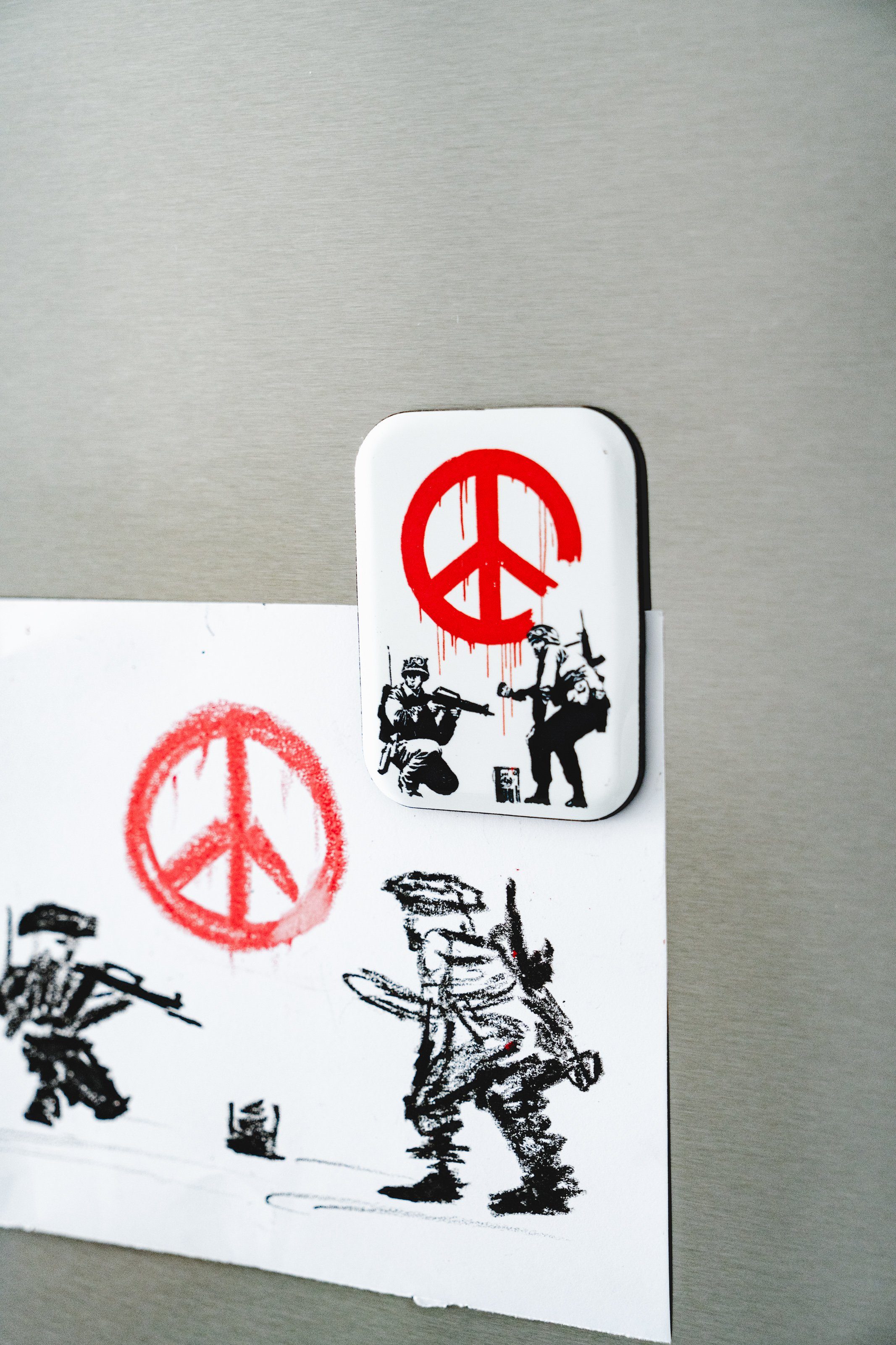 AvantgART Magnet Kühlschrank Magnet, Kühlschrank Dekoration, Banksy Kunstdruck