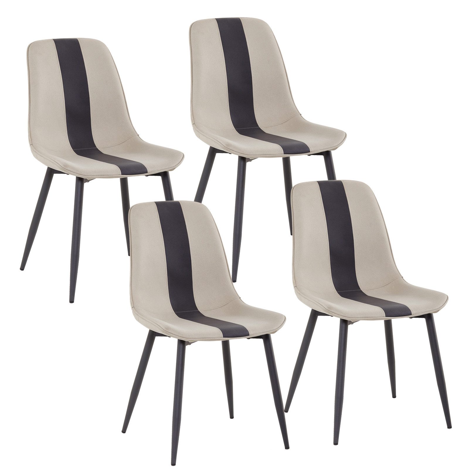 Mondeer Esszimmerstuhl Polsterstuhl, mit Metallbeinen, (4 günstig online kaufen