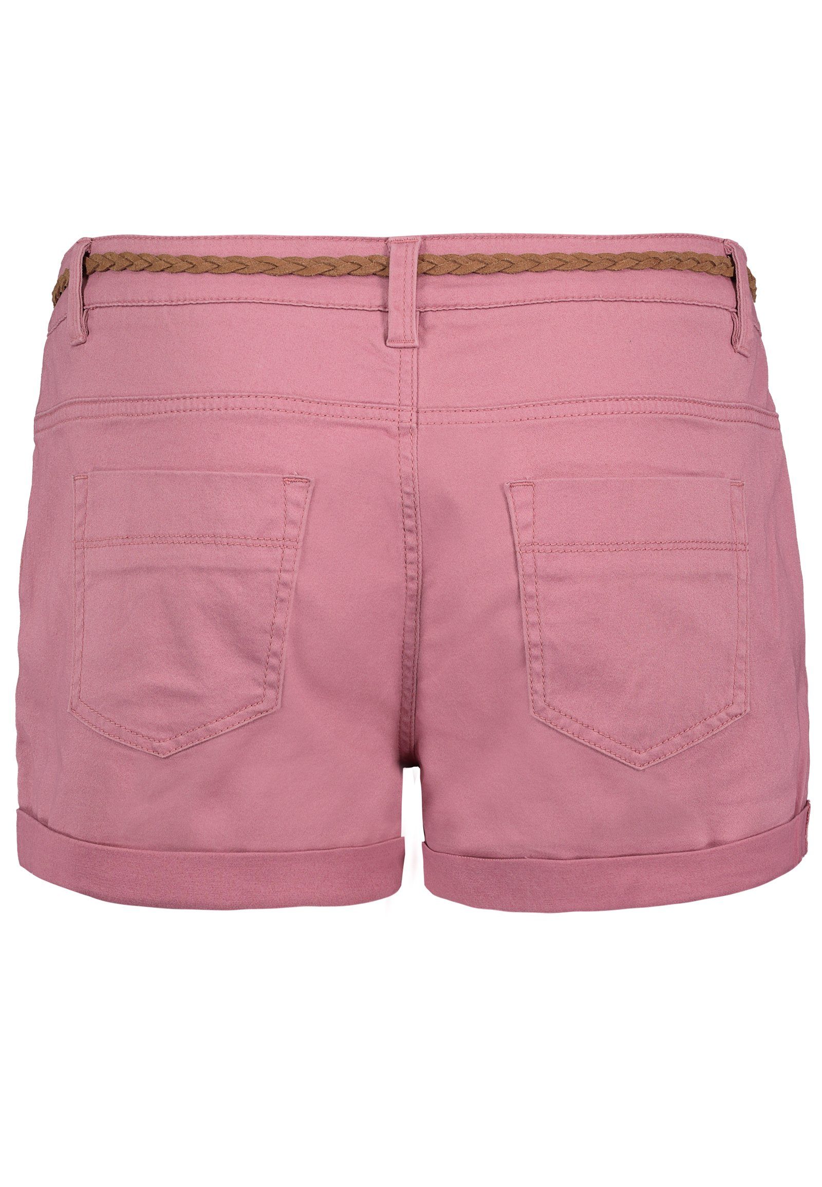 SUBLEVEL Chinoshorts Damen Stretch-Shorts mit Flechtgürtel Sommerhose, Bermudashorts, kurze Chinohose – Bild 5 von 5