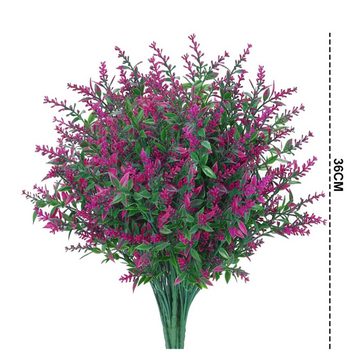 Kunstblume Künstliche Blumen Outdoor, beständige Sträucher Pflanzen zum Aufhängen, Lubgitsr