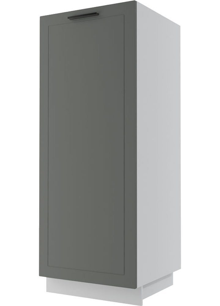 Kvantum Front- Korpusfarbe Feldmann-Wohnen 60cm graphit 1-türig matt Vorratsschrank wählbar und (Kvantum)