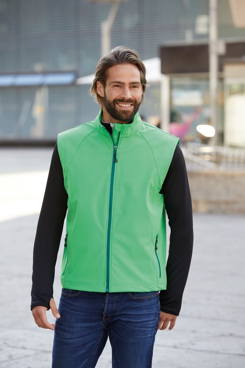 James & Nicholson Funktionsweste Herren Softshell Vest / Atmungsaktiv (2.000g/m²/24h)