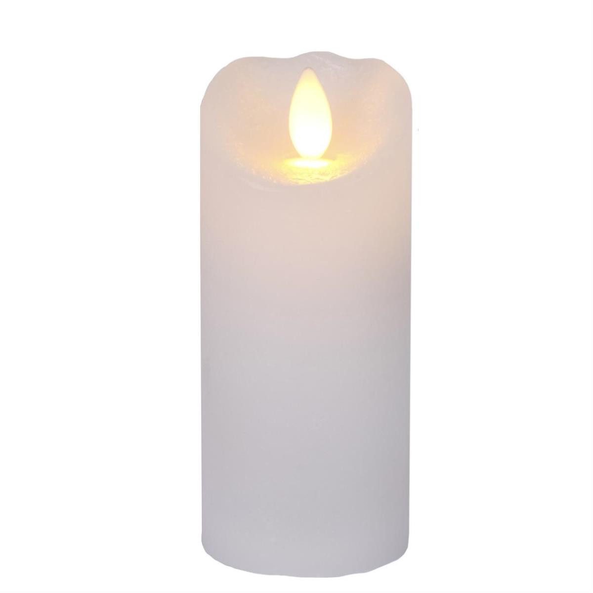 STAR TRADING LED-Kerze LED Kerze GLOW Echtwachs gelb flackernd Timer H: 12,5cm D: 5,5cm weiß (1-tlg)